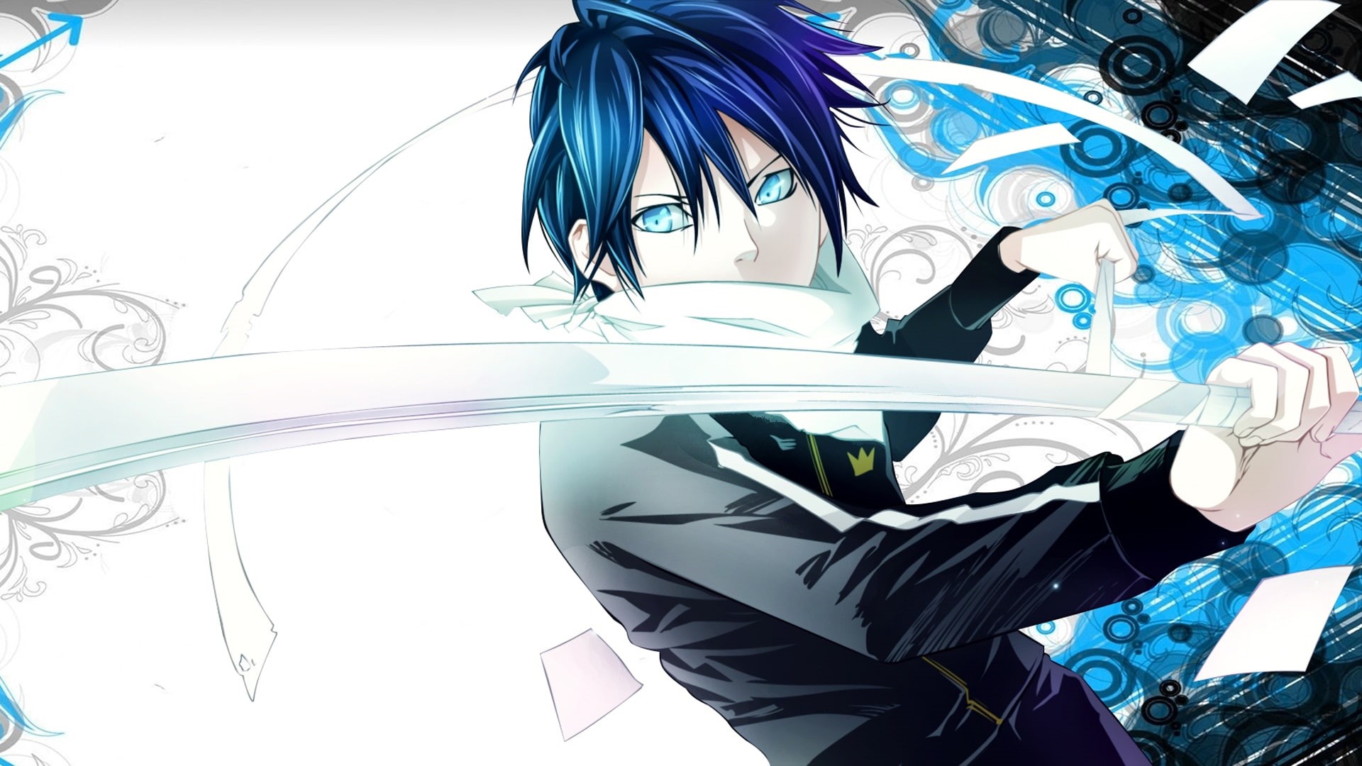 arts culture and entertainment, blue, representation, young adult, Noragami, sunlight, obscured face, digital composite, real people, art and craft, auto post production filter, HD Wallpaper