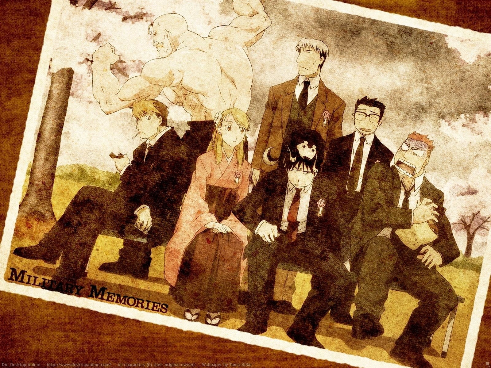 FullMetal Alchemist, studio shot, male likeness, devildom, still life, history, chronicle, creativity, the past, no people, Jean Havoc, Heymans Breda, female likeness, HD Wallpaper