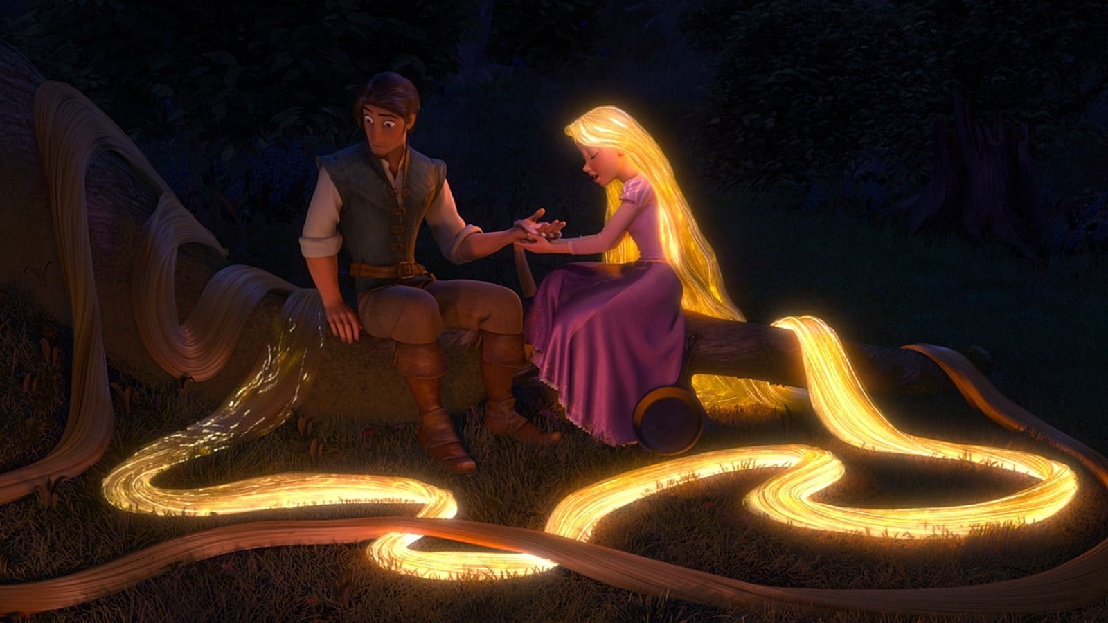 two people, adult, arts culture and entertainment, couple - relationship, fire, Tangled, flame, women, full length, nature, glowing, mid adult, religion, HD Wallpaper
