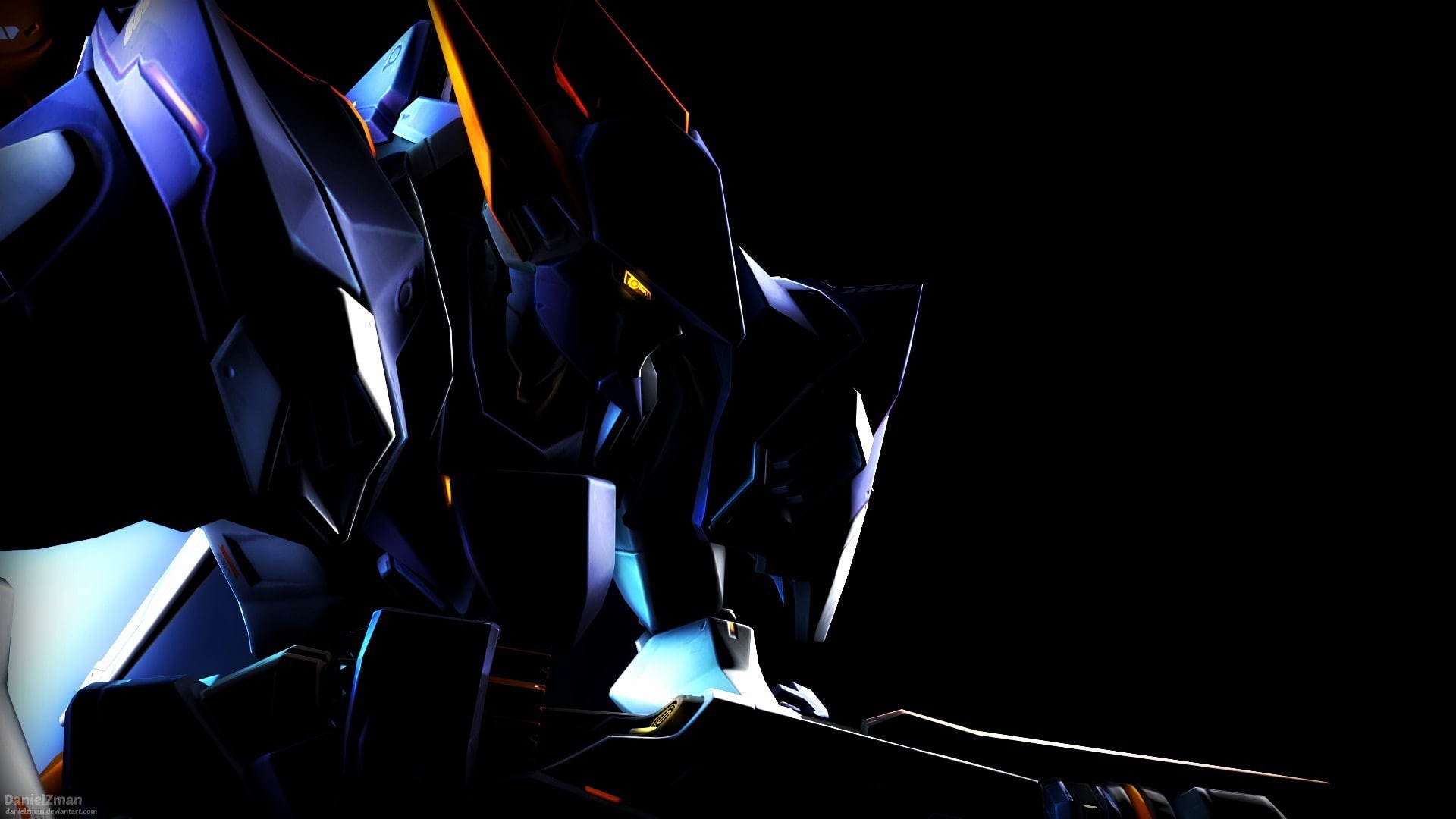 backgrounds, copy space, blue, digital art, motion, electricity, Pharah (Overwatch), connection, technology, light - natural phenomenon, arts culture and entertainment, HD Wallpaper