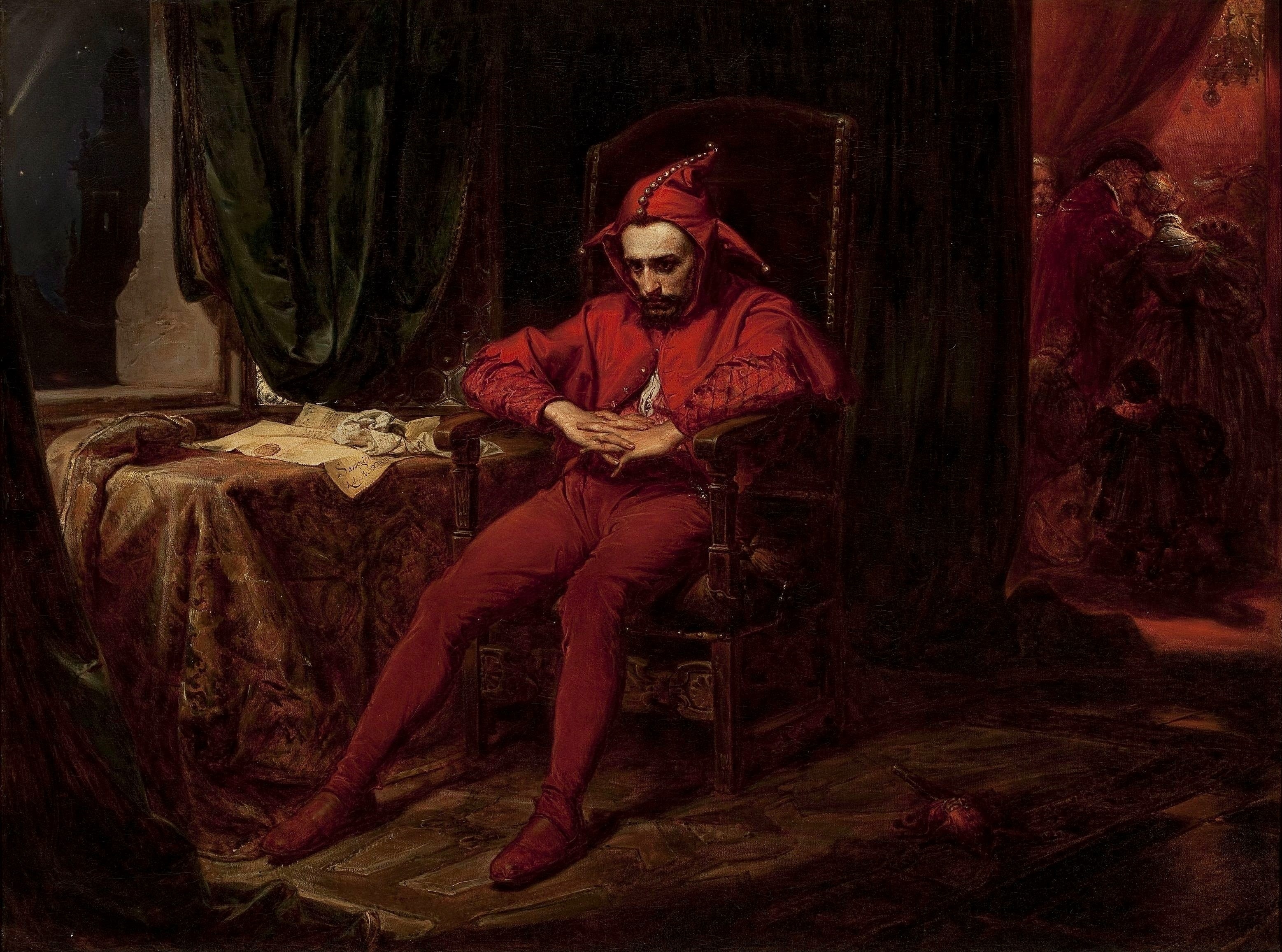 2K, Polish, painting, Jan Matejko, Stańczyk, classical art, HD Wallpaper