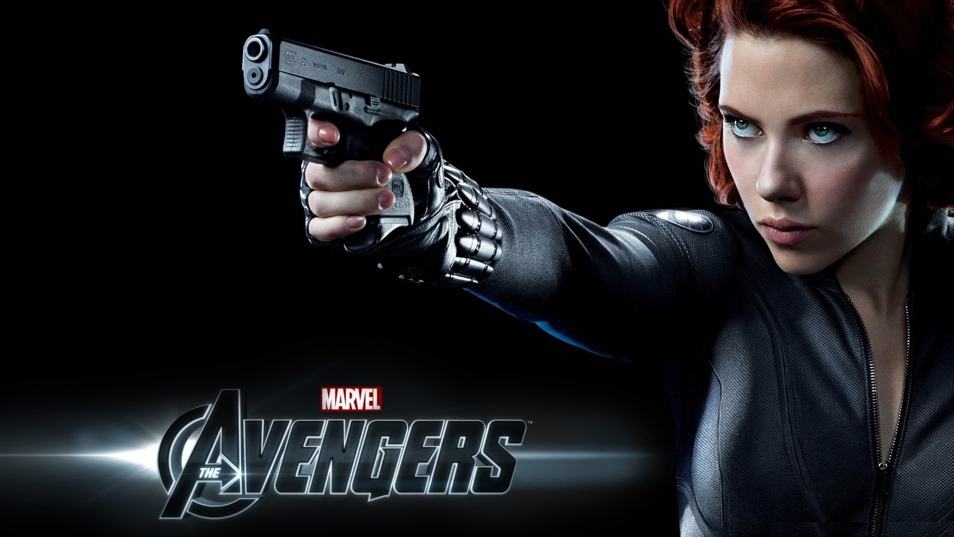 widow, 1080P, handgun, scarlett, avengers, movies, black, hd, johansson, HD Wallpaper