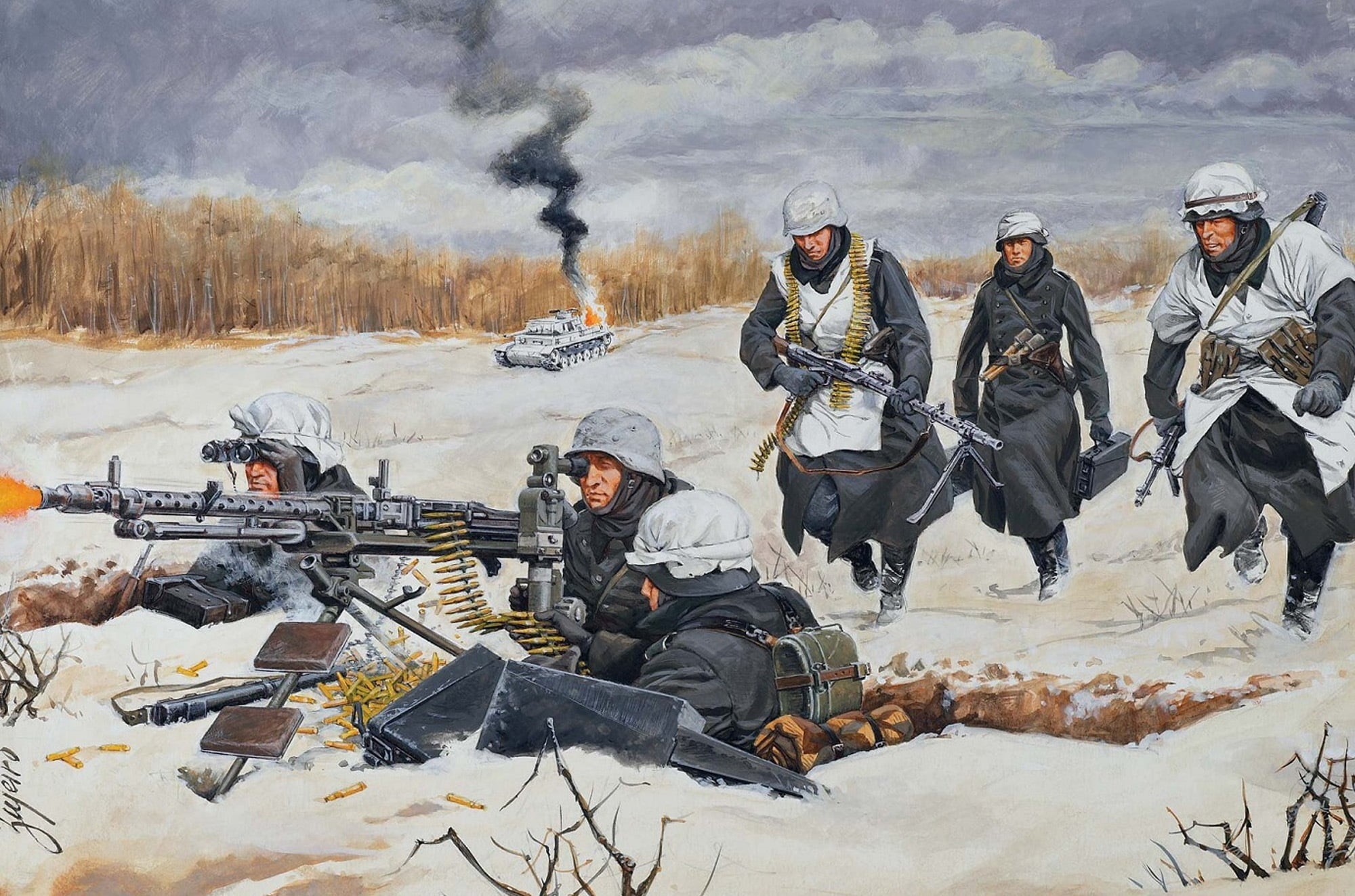 infantry, war, guns, MG-34, special, uSA, German, regiment, outdoors, position, weapon, conflict, armed Forces, soldiers, people, military, winter, government, HD Wallpaper