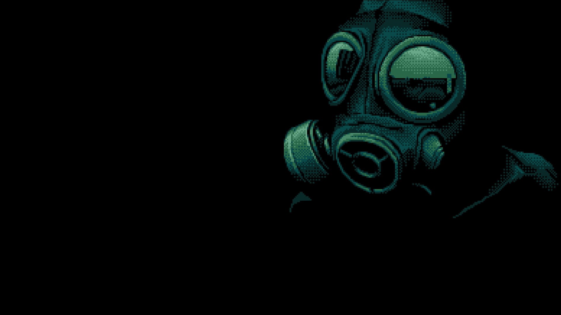 dark, protection, copy space, black background, still life, darkroom, mask, green color, cut out, no people, gas masks, security, studio shot, safety, close-up, HD Wallpaper
