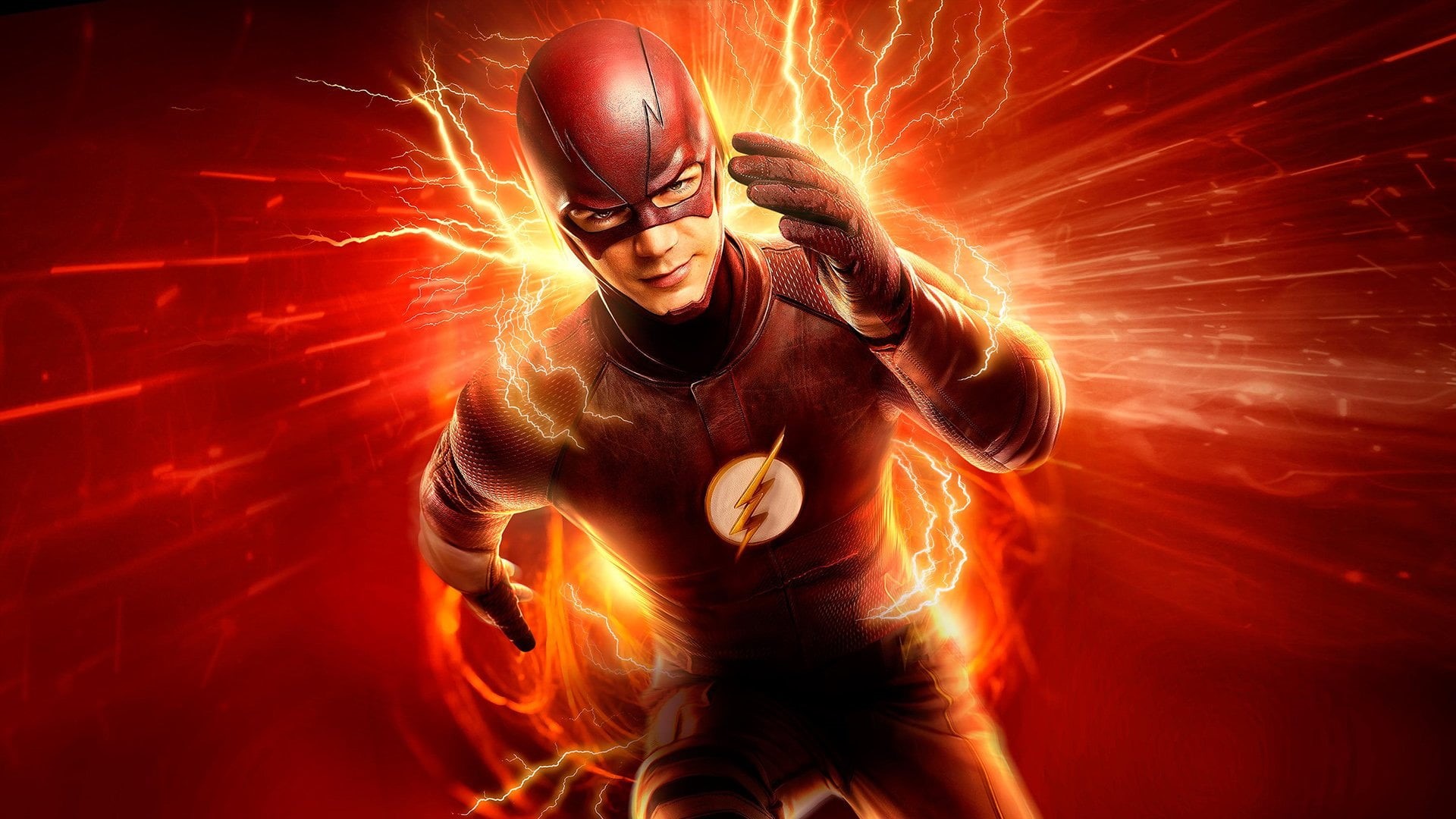  digital composite, aggression, 1080P, safety, The Flash (2014), adult, fire, protective mask - workwear, burning, young adult, motion, security, HD Wallpaper