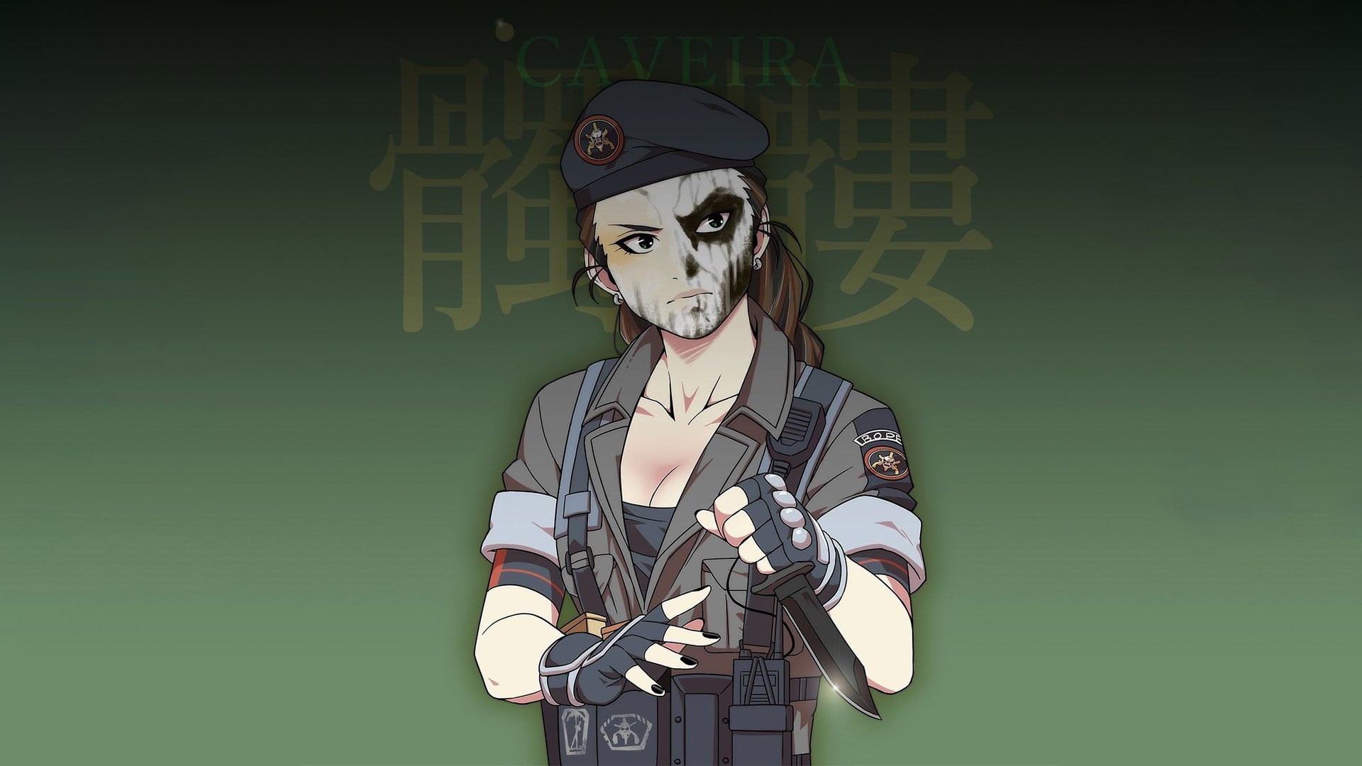1080P, caveira brazilian rainbow six rainbow six siege knife face paint special forces skull, HD Wallpaper