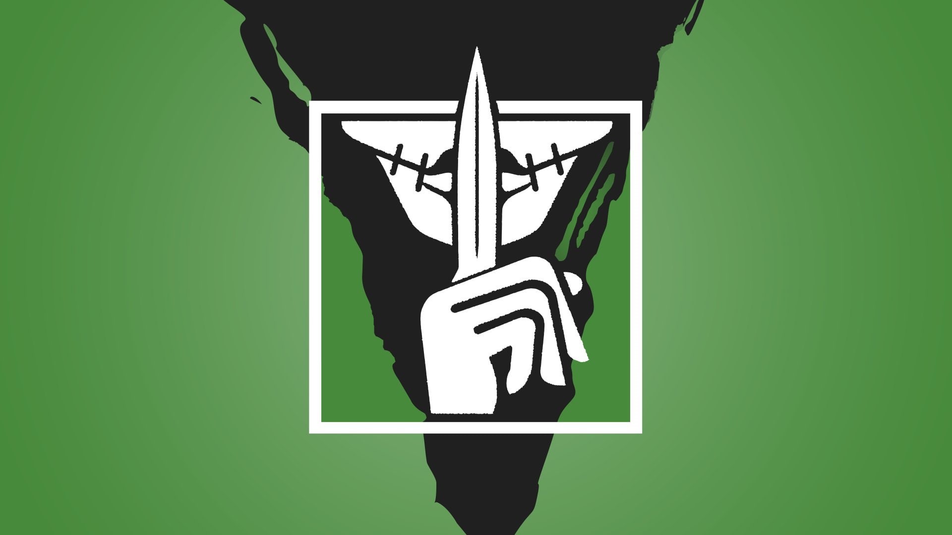 Caveira (Tom Clancys Rainbow Six: Siege), Minimalist, Tom Clancys Rainbow Six: Siege, Knife, 1080P, Operation Skull Rain, Video Game, Green, HD Wallpaper
