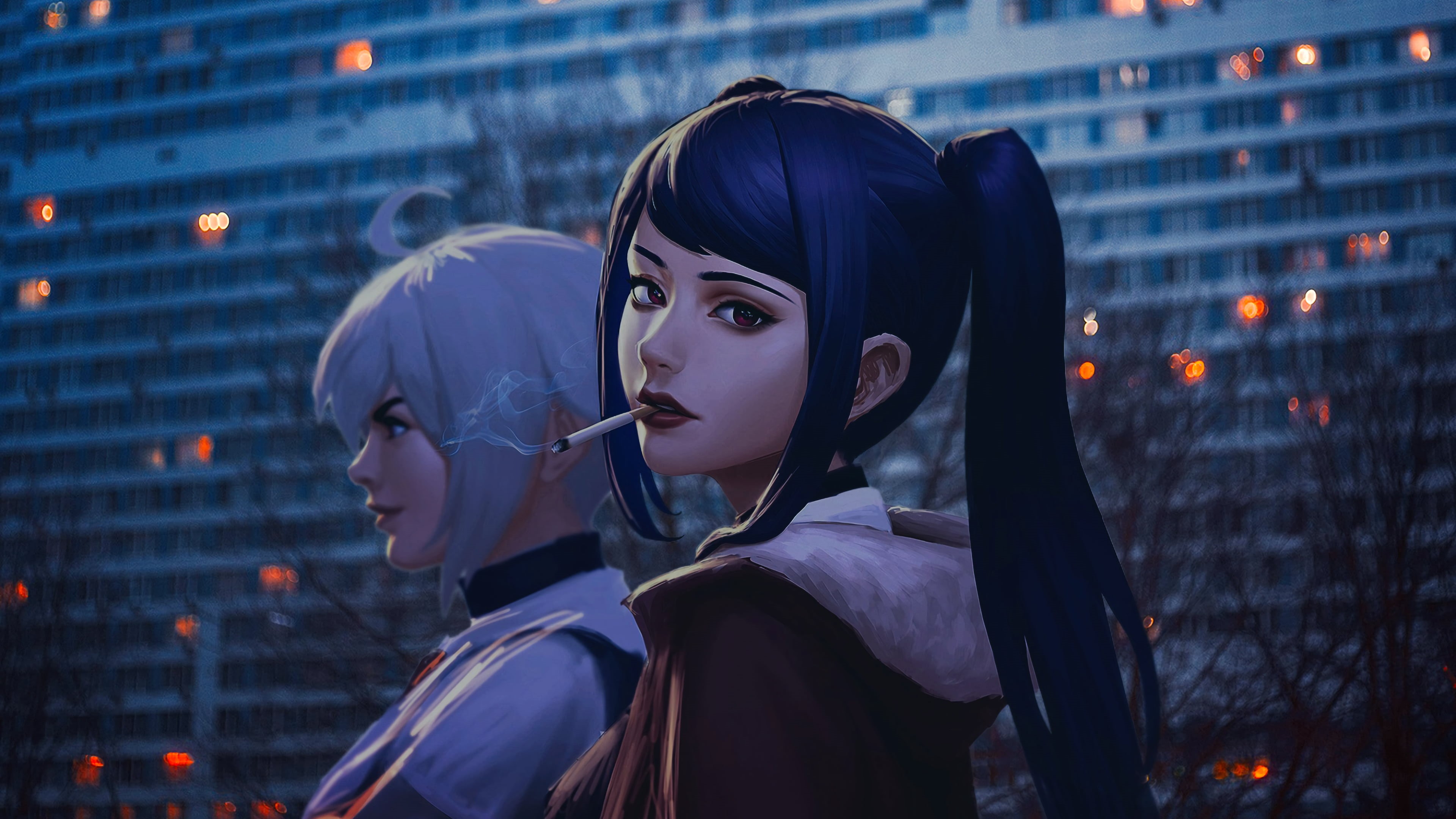 Julianne Stingray, smoking, Dana Zane, 4K, cigarettes, va-11 hall-a, HD Wallpaper