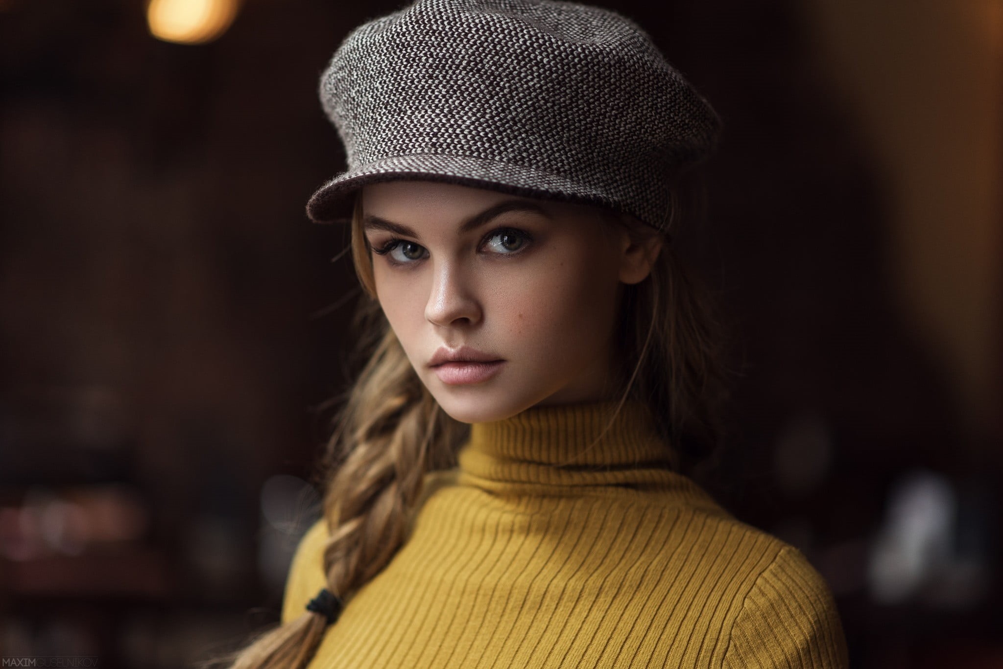hairstyle, headshot, blonde, one person, young adult, indoors, women, turtleneck, pigtails, beautiful woman, contemplation, close-up, clothing, adult, beauty, HD Wallpaper