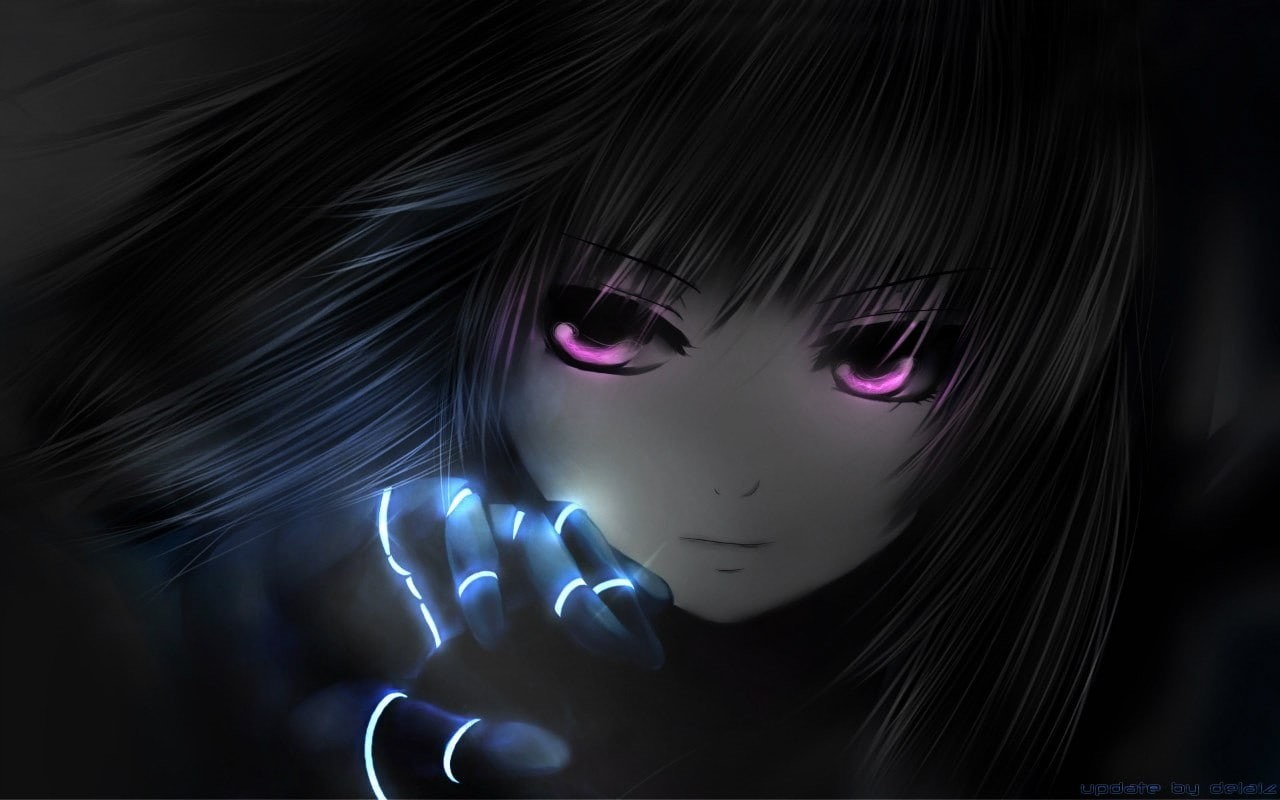 face, King of Fighters, women, long hair, anime, dark hair, bricks, glowing, artwork, anime girls, Kula Diamond, purple eyes, 720P, smoke, HD Wallpaper