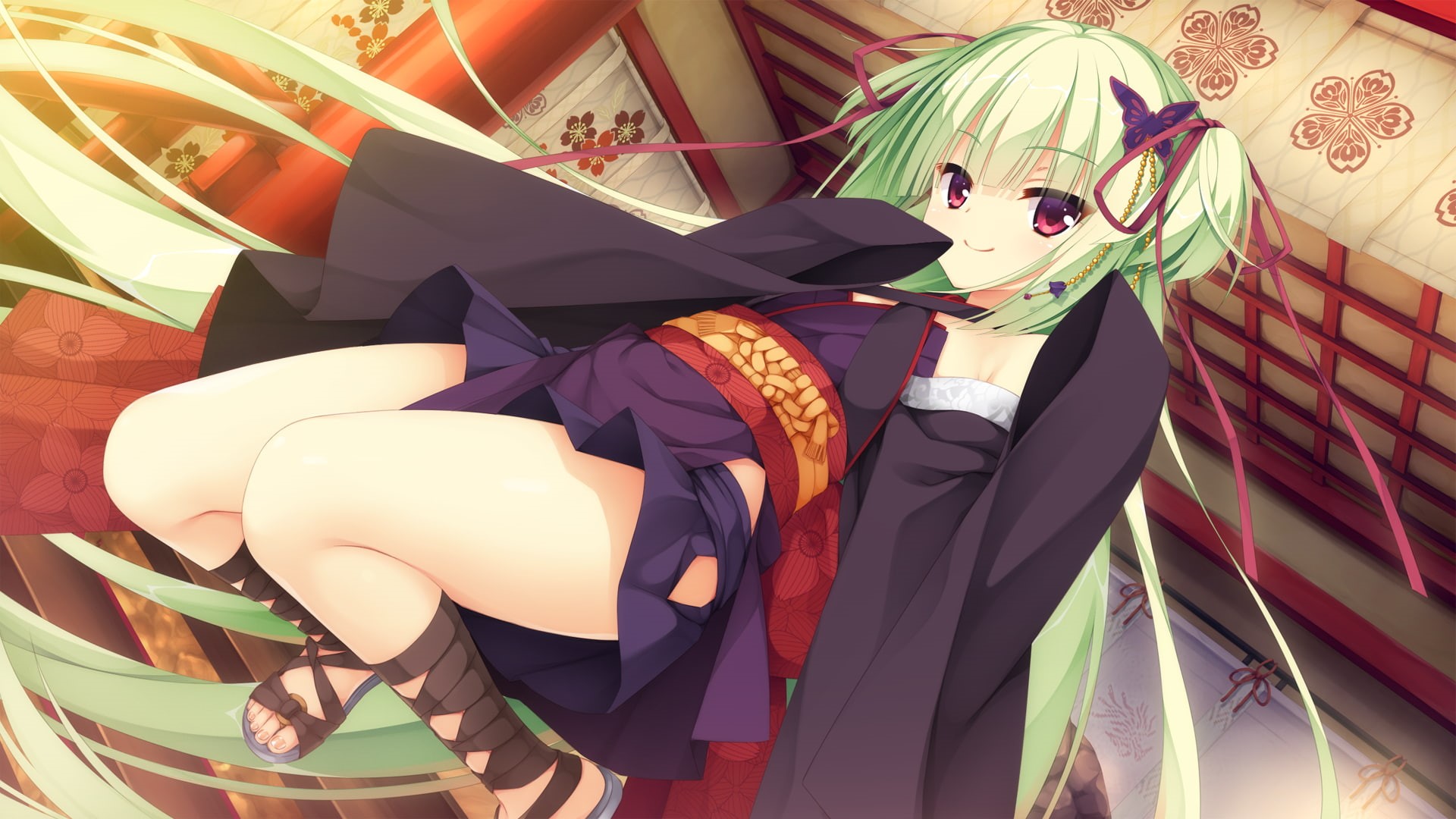 visual novel, human representation, day, murasame, celebration, mask - disguise, multi colored, green hair, mannequin, creativity, representation, close-up, HD Wallpaper