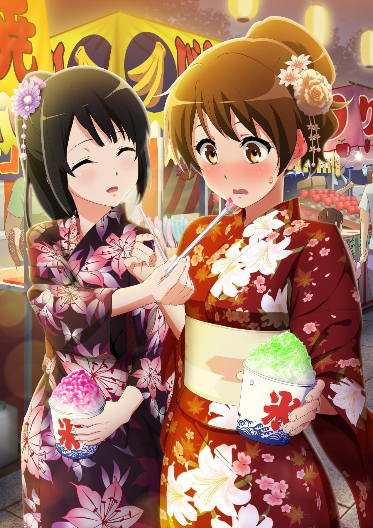 Kousaka Reina, clothing, for sale, kimono, celebration, sweet, representation, females, fashion, human representation, women, anime girls, retail, lifestyles, Phone HD Wallpaper
