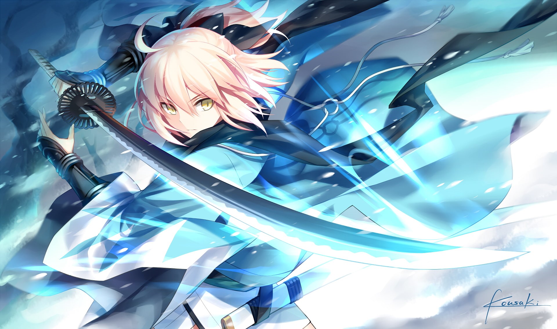Fate Series, Fate/KOHA-ACE, Sakura Saber, Okita Souji, 1080P, HD Wallpaper