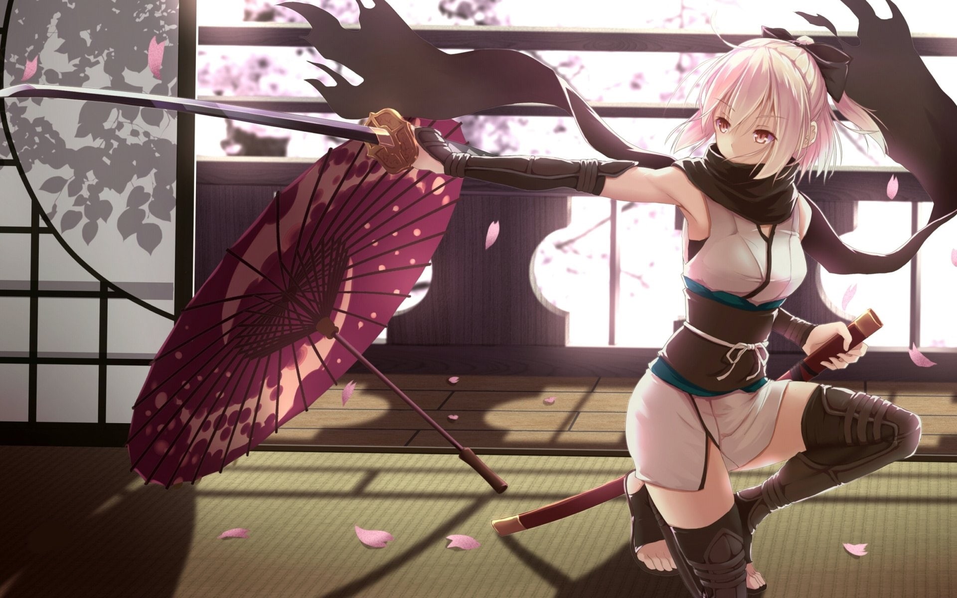 1080P, Fate Series, Sakura Saber, Okita Souji, Fate/KOHA-ACE, HD Wallpaper