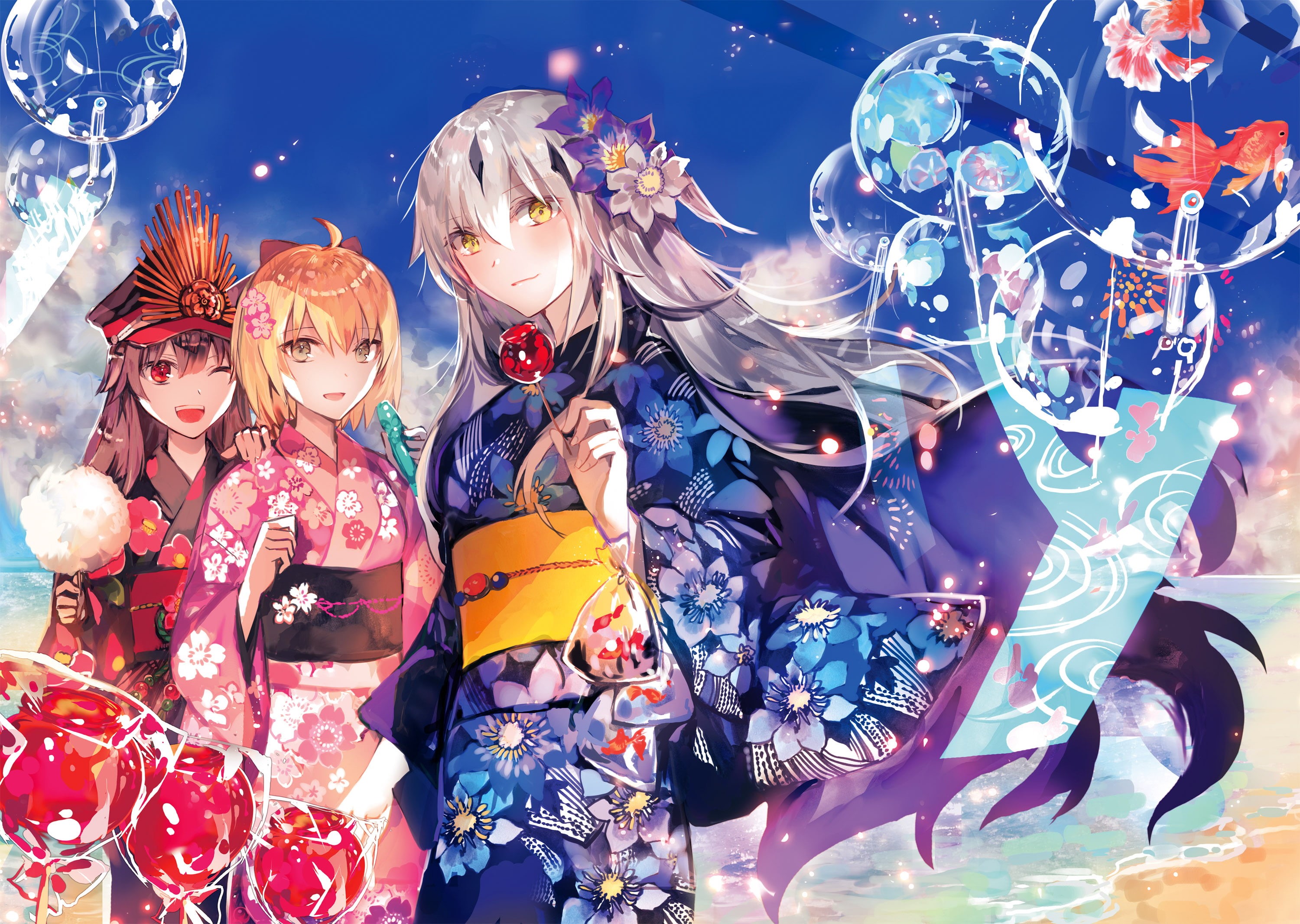 Nagao Kagetora, Souji Okita, 2K, Nobunaga Oda, Fate Series, Fate/Grand Order, HD Wallpaper