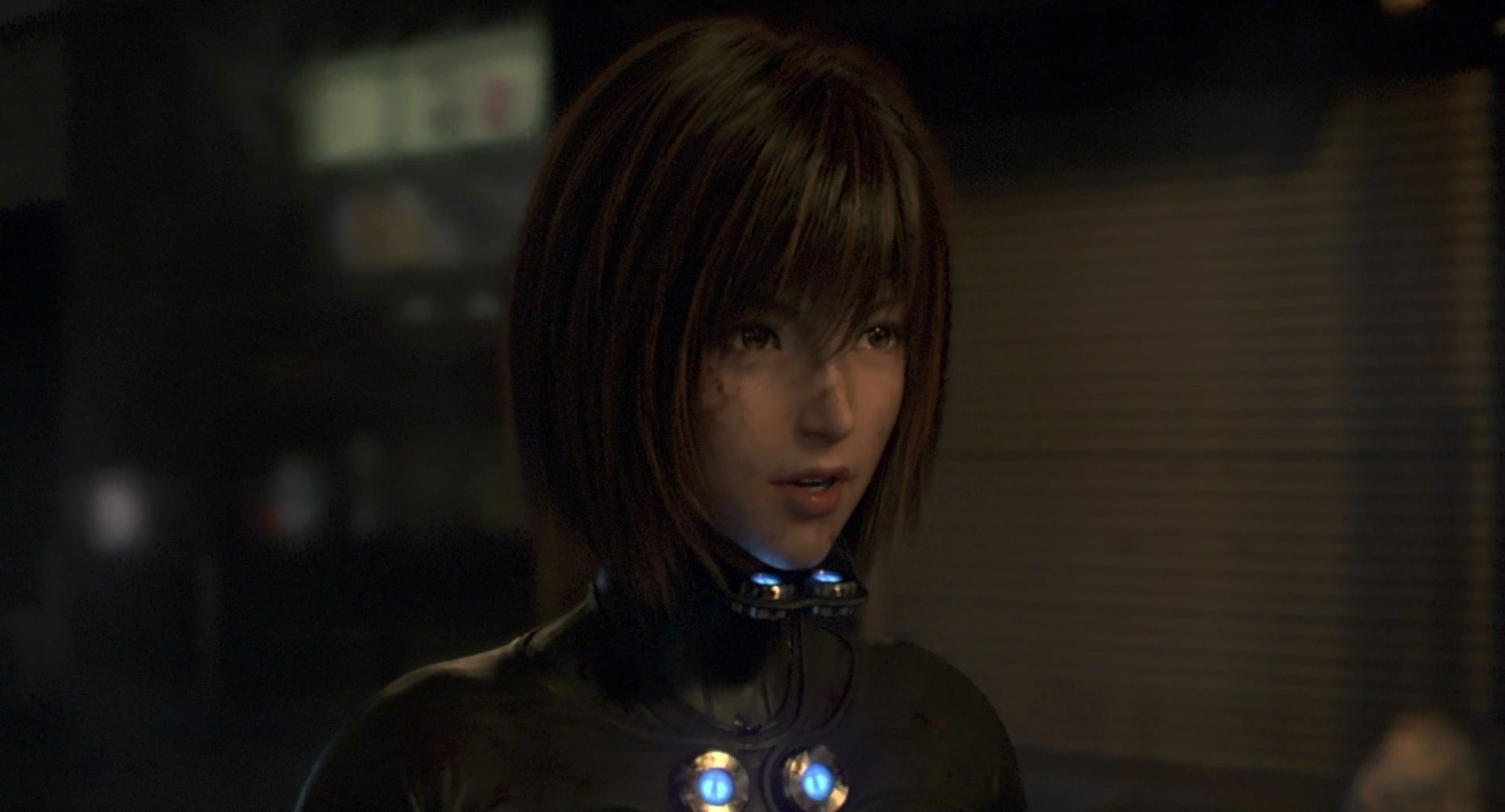 contemplation, black hair, front view, hair, headshot, bangs, 1080P, women, brown hair, indoors, looking, Gantz, medium-length hair, focus on foreground, HD Wallpaper