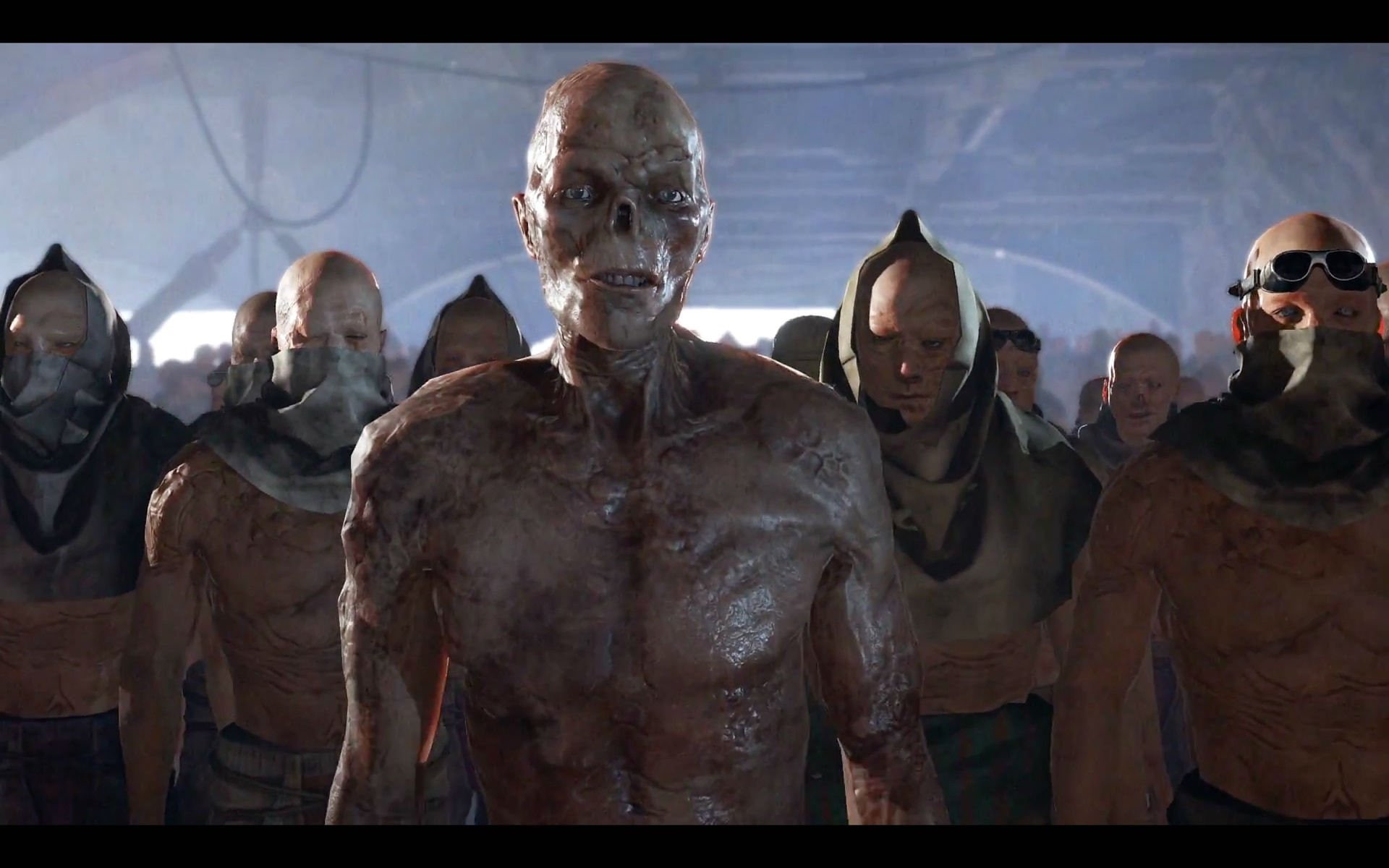 human representation, men, Futuristic, indoors, sport, Fighting, architecture, 1080P, group of people, action, shirtless, young adult, Technomancer, representation, HD Wallpaper