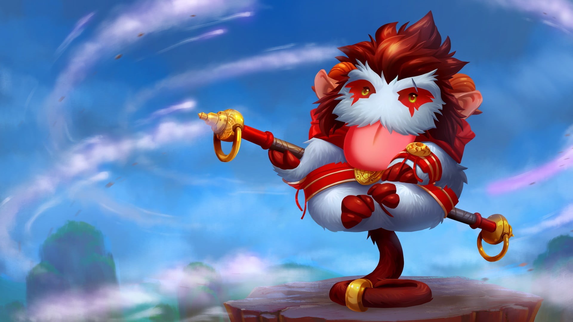 beauty in nature, white, character, no people, sculpture, Poro, animated, low angle view, multi colored, statue, festival, monkey, League of Legends, male likeness, HD Wallpaper