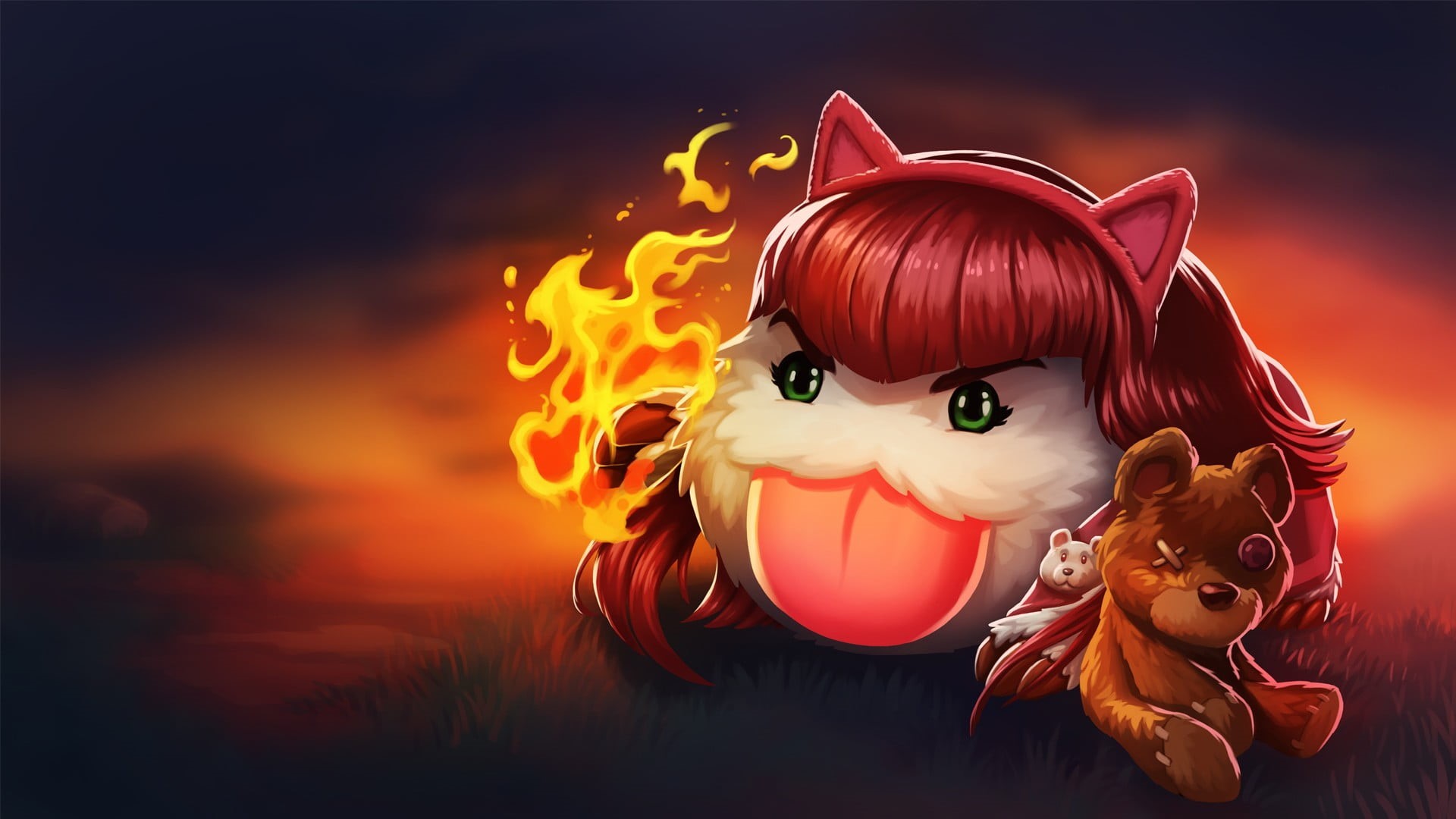 no people, representation, 1080P, Annie (League of Legends), stuffed toy, doll, annie, nature, art and craft, human representation, League of Legends, HD Wallpaper