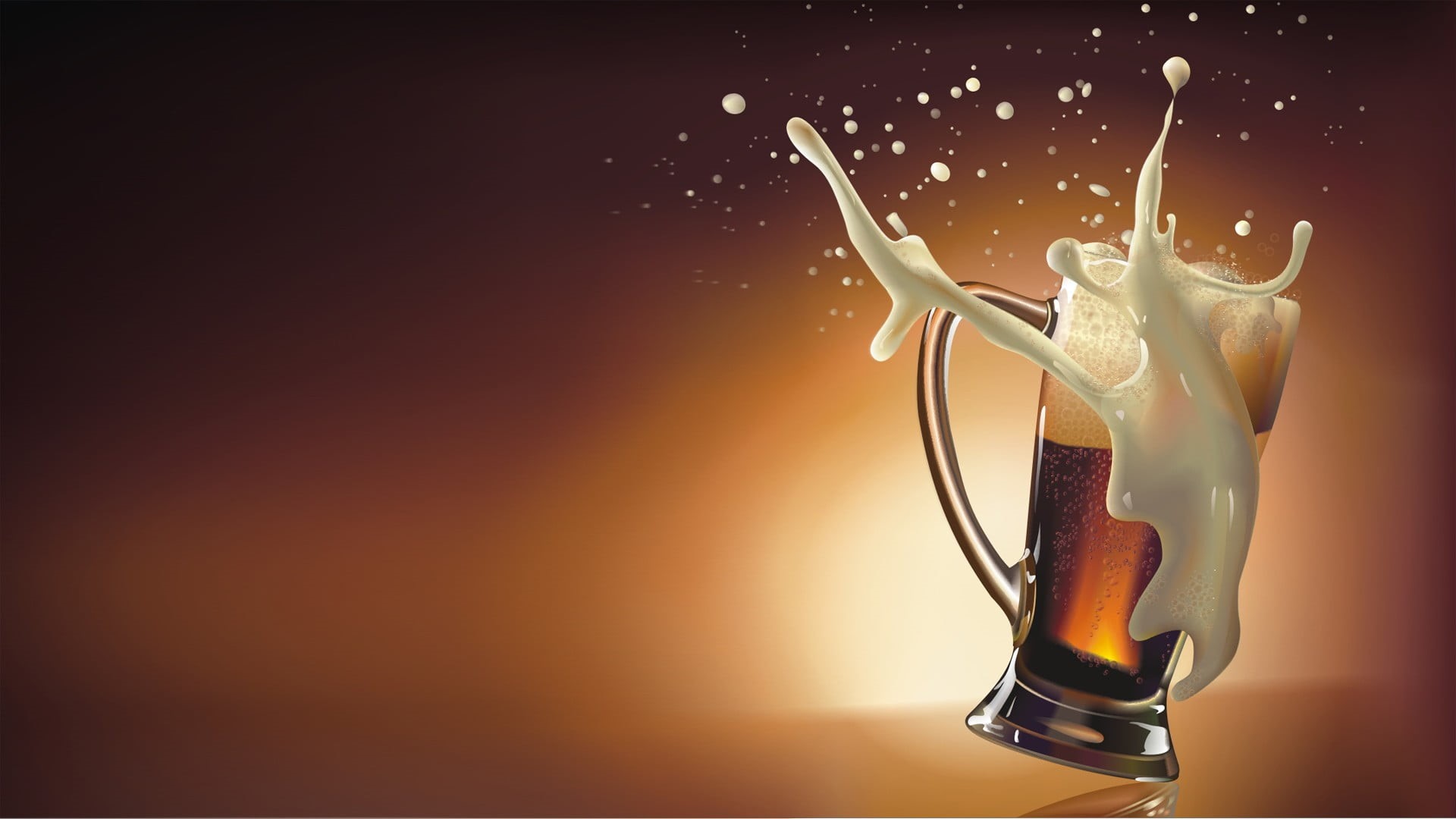 damaged, studio shot, splashing, representation, still life, no people, alcohol, beer, fruit, glass, close-up, single object, 1080P, impact, digital art, HD Wallpaper