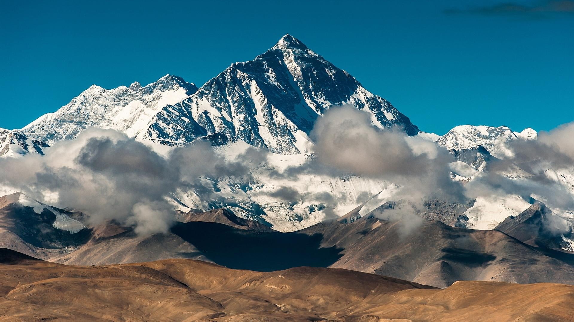 mount, everest, nature and landscapes, mountain, cloud, mighty, bare, 1080P, snow, HD Wallpaper