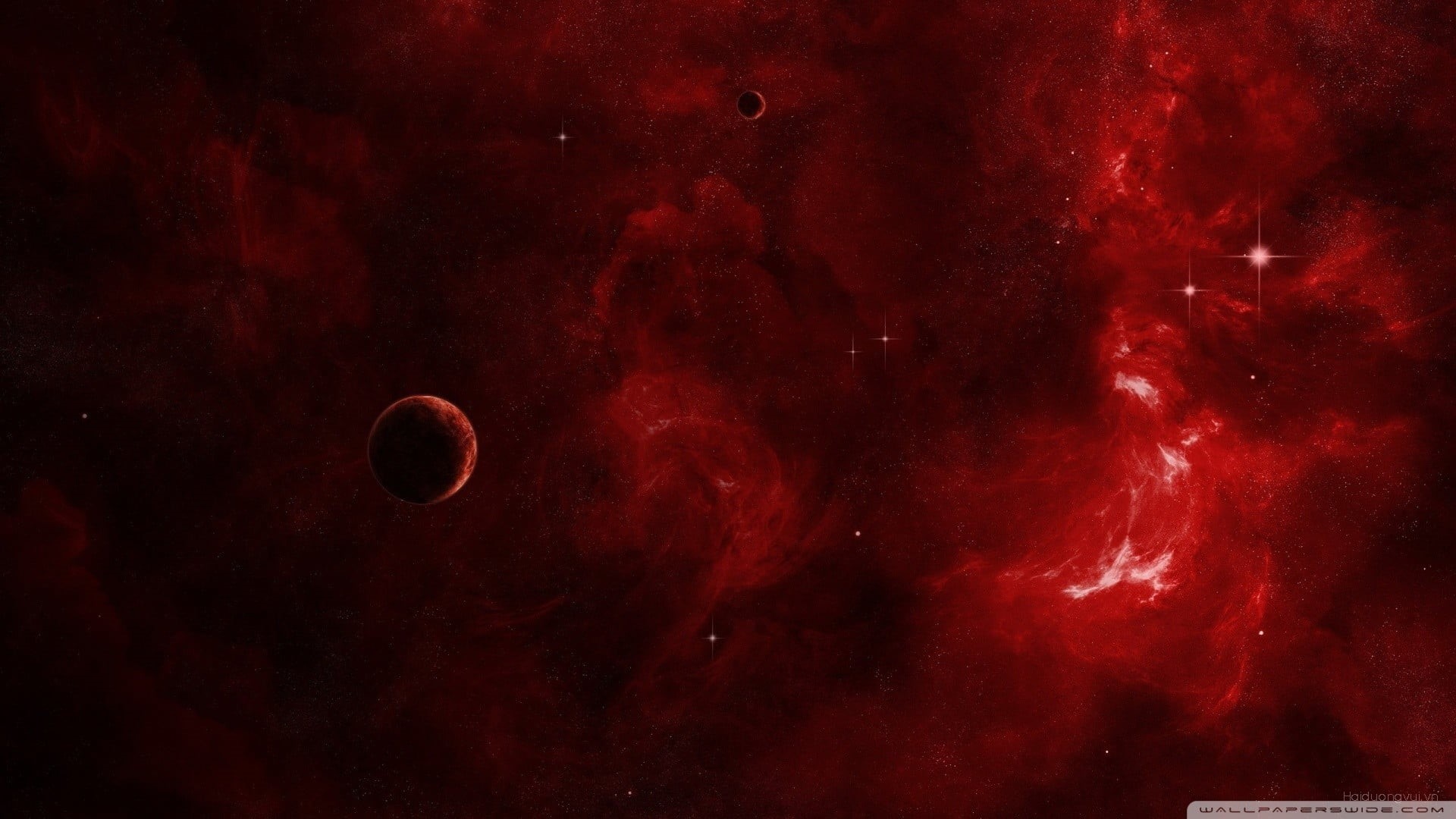 1080P, mystery, dark, no people, planet - space, planet, astronomy, space, backgrounds, orbiting, sky, beauty in nature, moon, red, outdoors, nature, space exploration, HD Wallpaper