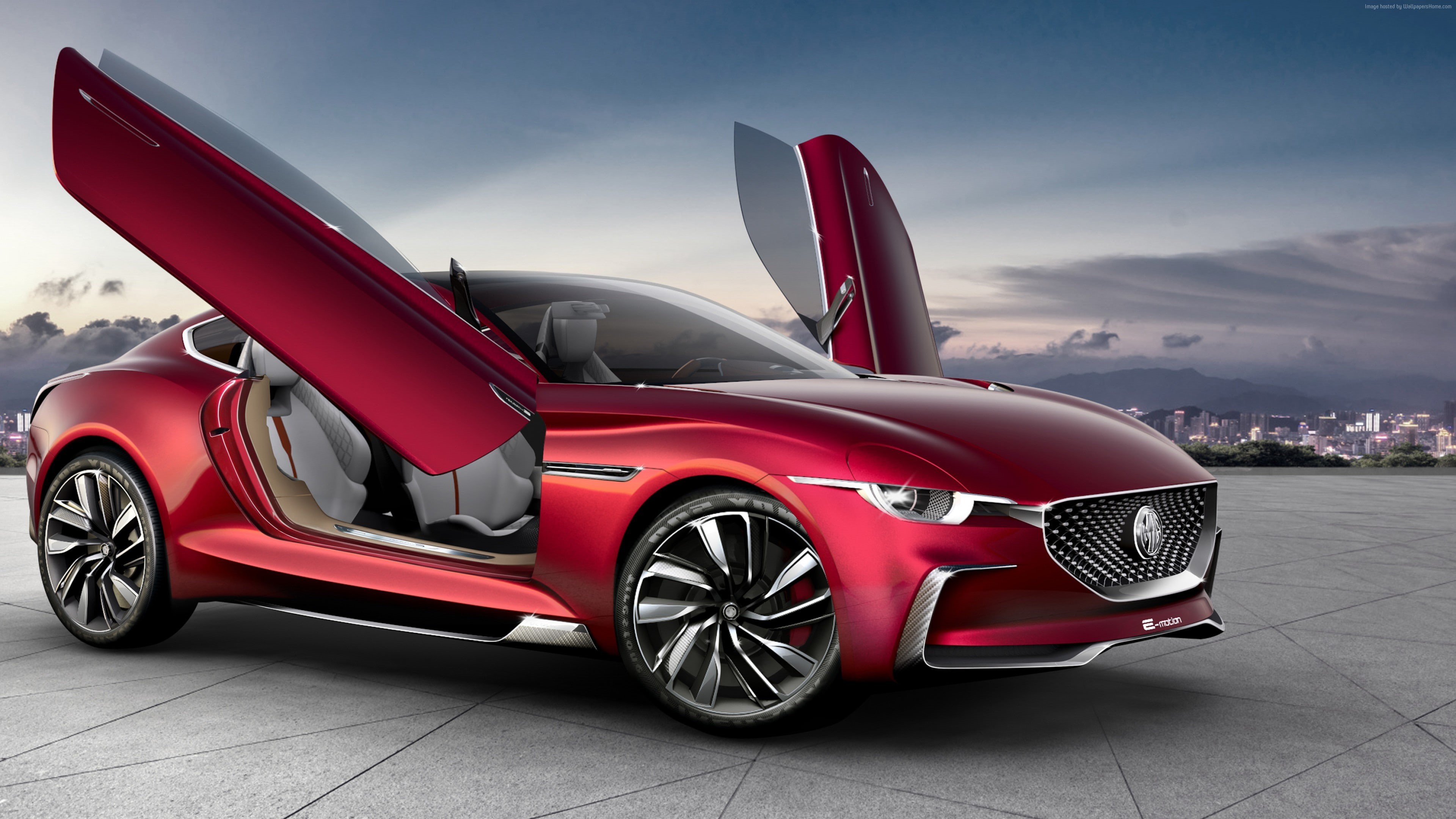 4k, MG E-Motion, 4K, 2020 Cars, electric cars, HD Wallpaper