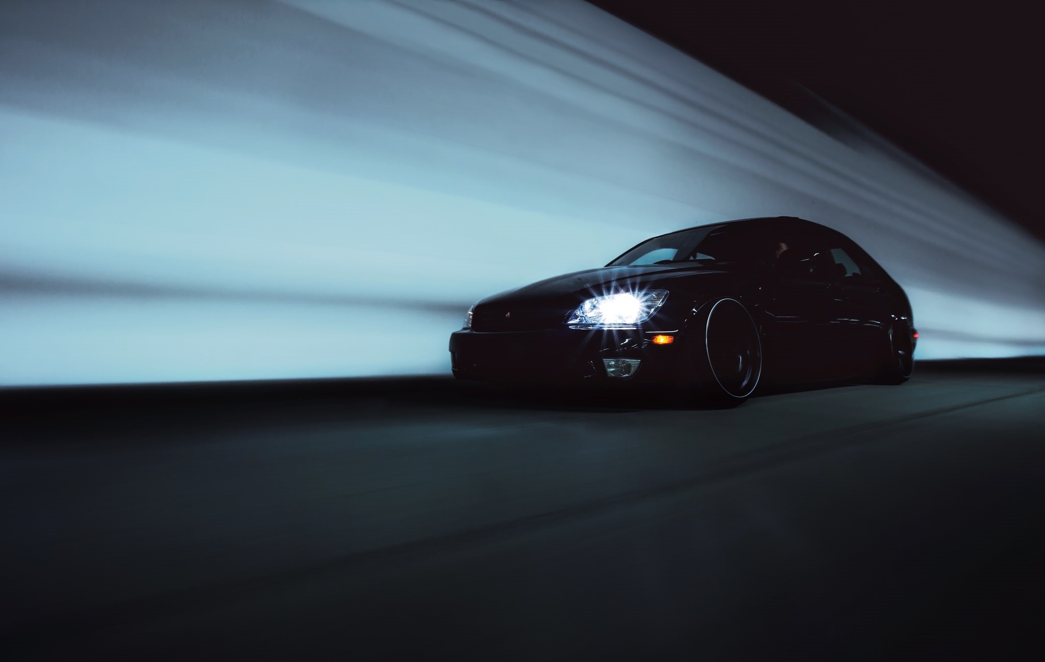 1080P, Lexus, tuning, black, is300, in motion, HD Wallpaper