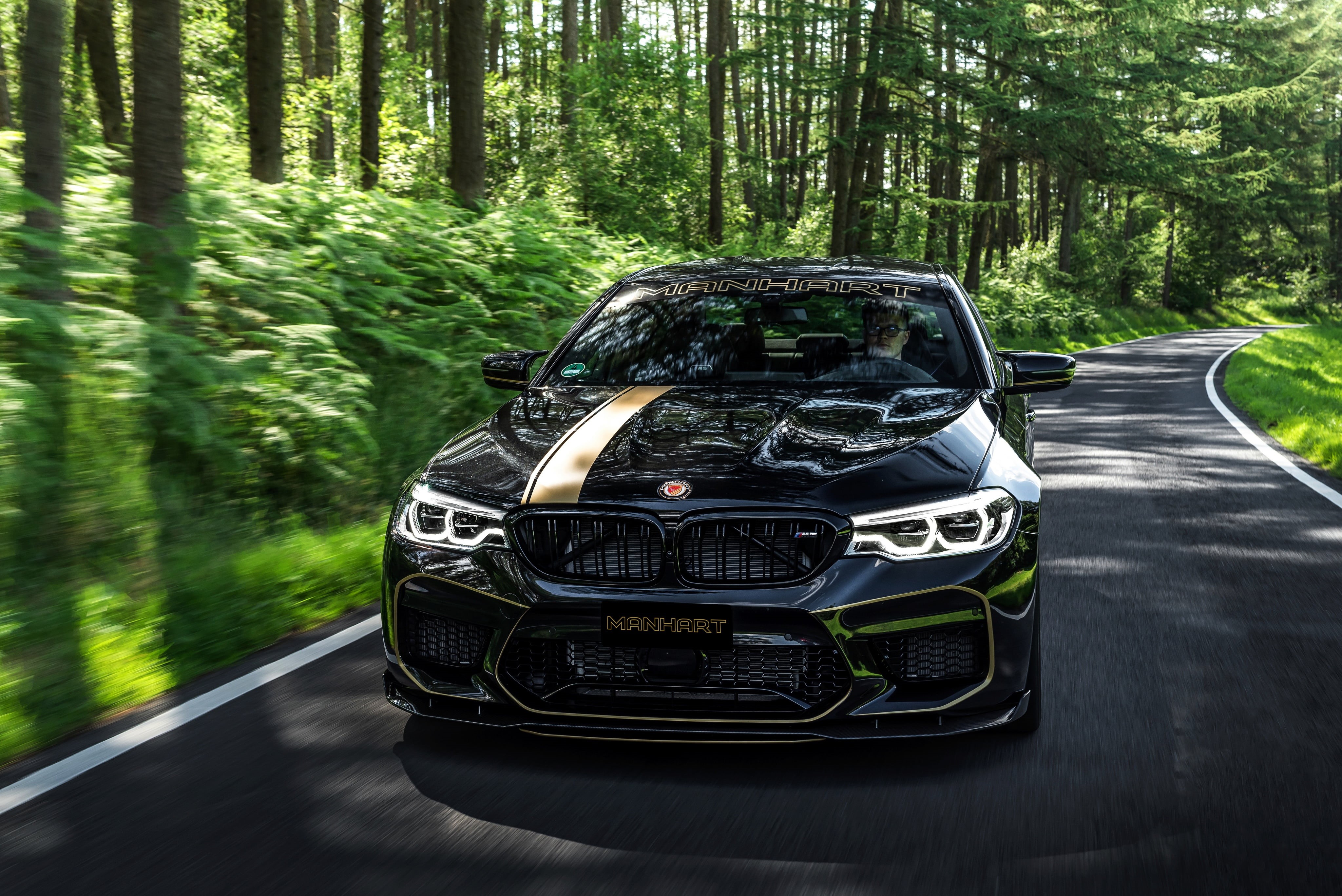 mode of transportation, day, plant, road, outdoors, trunk, Biturbo, forest, growth, tree trunk, tree, M5, woodland, journey, travel, land vehicle, land, HD Wallpaper