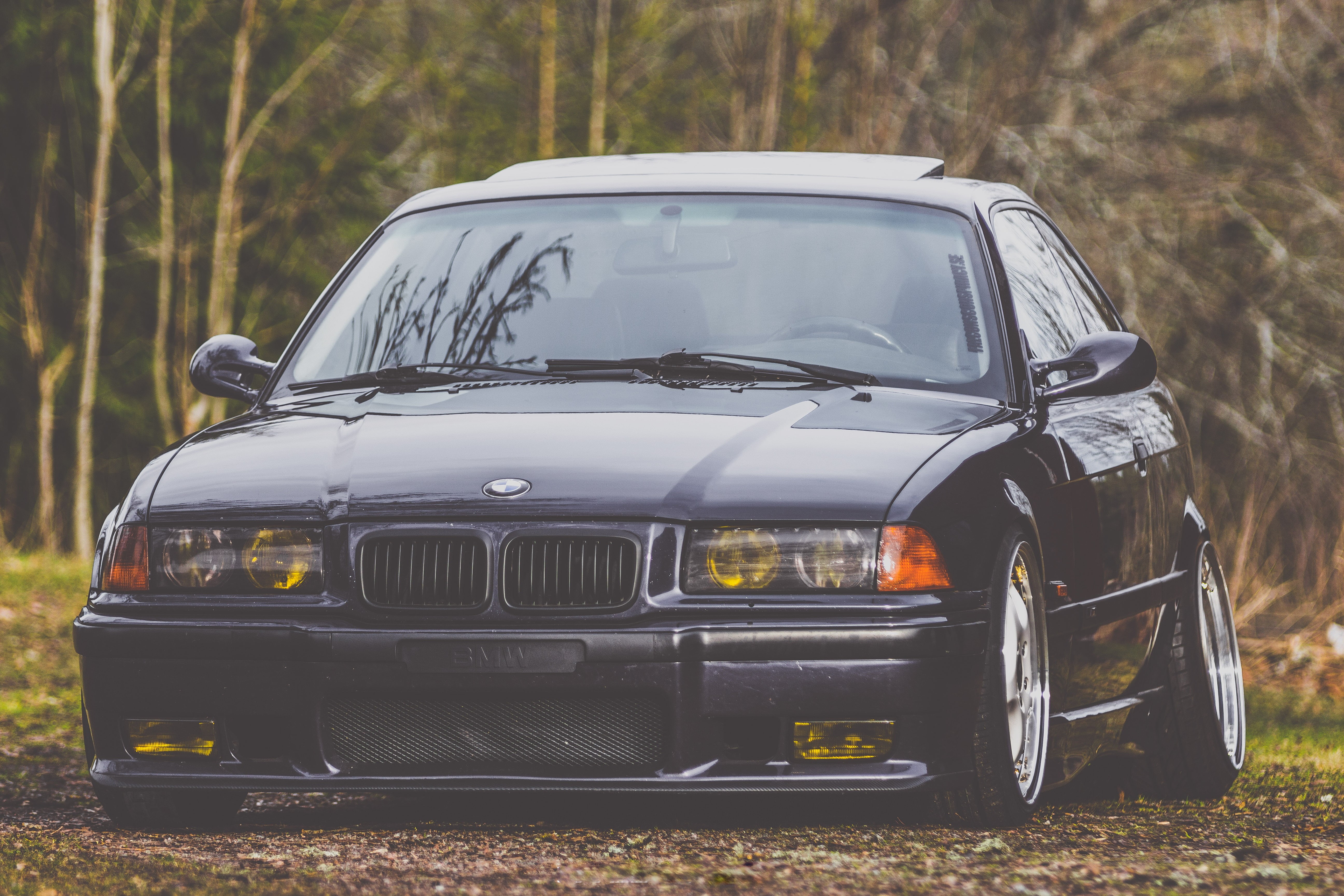 day, old-fashioned, motor Vehicle, abandoned, red, tire, Leaves, bumper, car, design, Black, modern, land, junkyard, nature, wheel, germany, reflection, HD Wallpaper