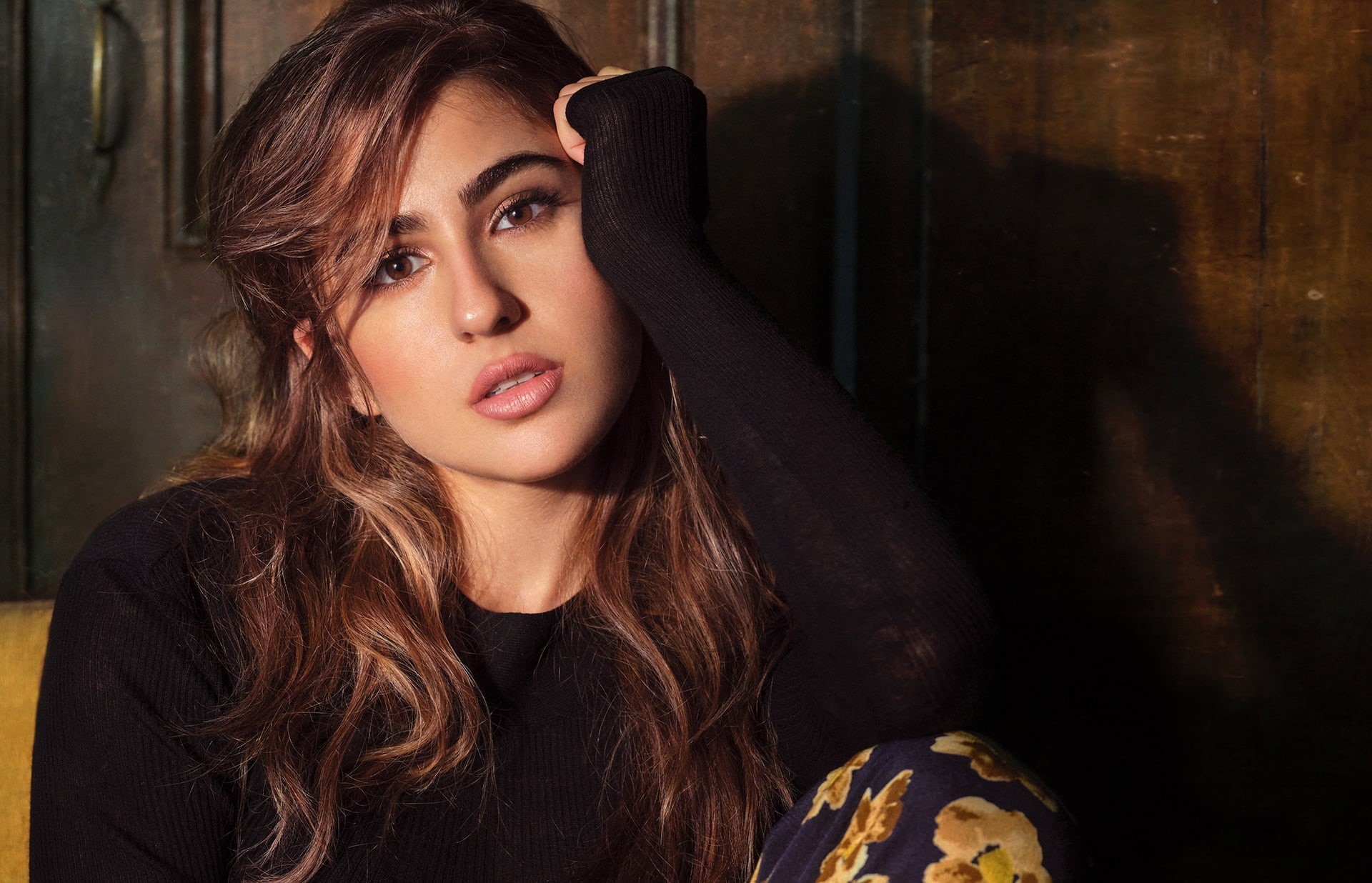 1080P, Brunette, Girl, Brown Eyes, Bollywood, Sara Ali Khan, Indian, Actresses, Actress, Face, HD Wallpaper