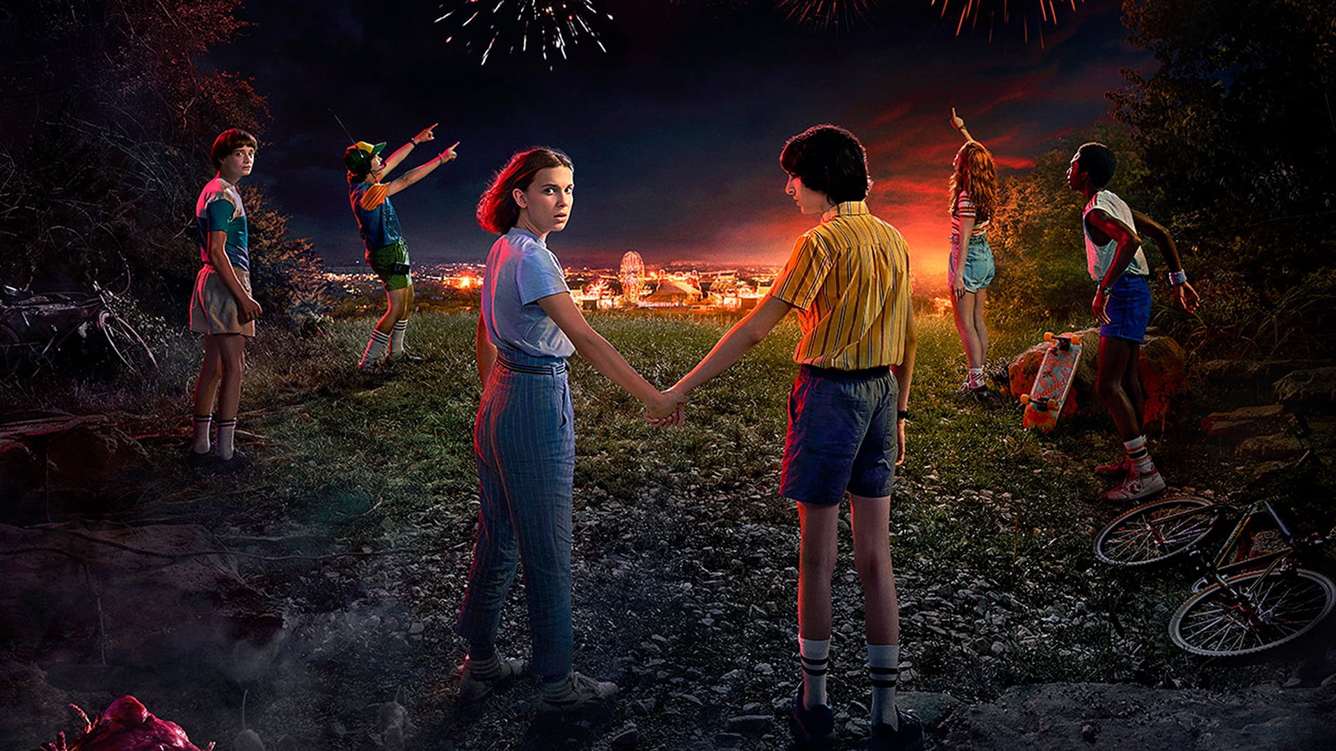 Lucas Sinclair, Stranger Things - Season 3, TV Show, Will Byers, Stranger Things, Millie Bobby Brown, Caleb McLaughlin, Finn Wolfhard, Sadie Sink, Mike Wheeler, HD Wallpaper