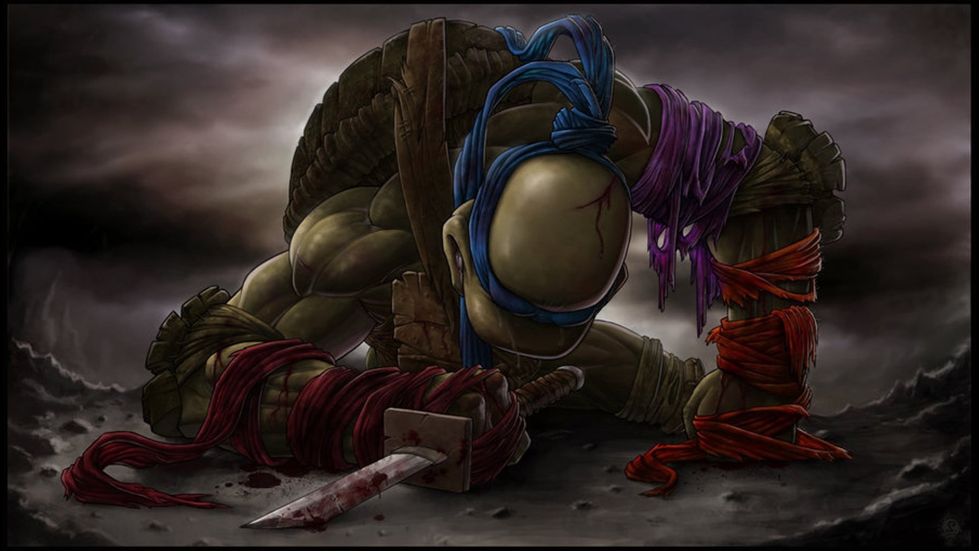 helmet, 1080P, protection, digital, sports helmet, leonardo, fantasy, men, shoe, Teenage Mutant Ninja Turtles, red, activity, tmnt, people, HD Wallpaper