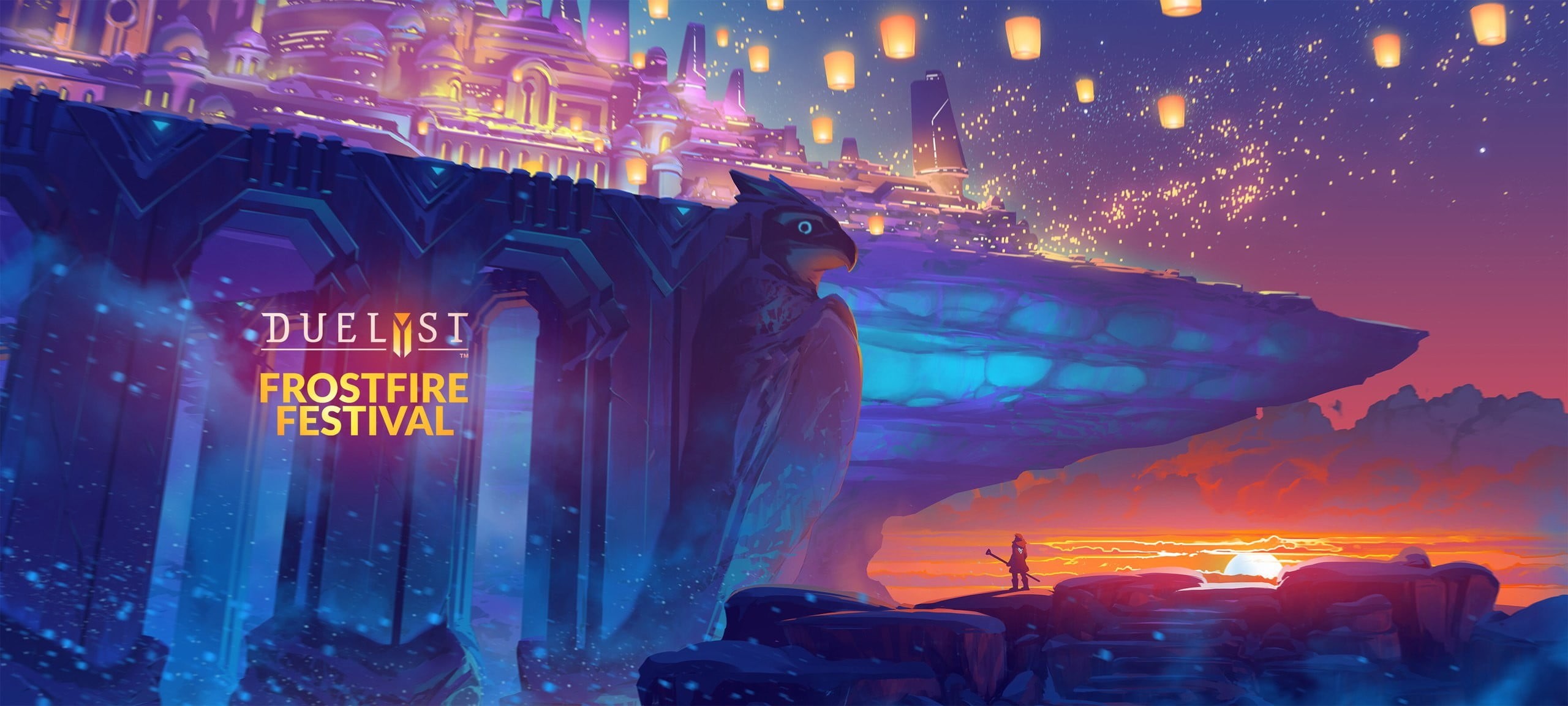 text, duelist, transportation, arts culture and entertainment, communication, frostfire, night, architecture, travel, concept art, outdoors, event, festival, HD Wallpaper