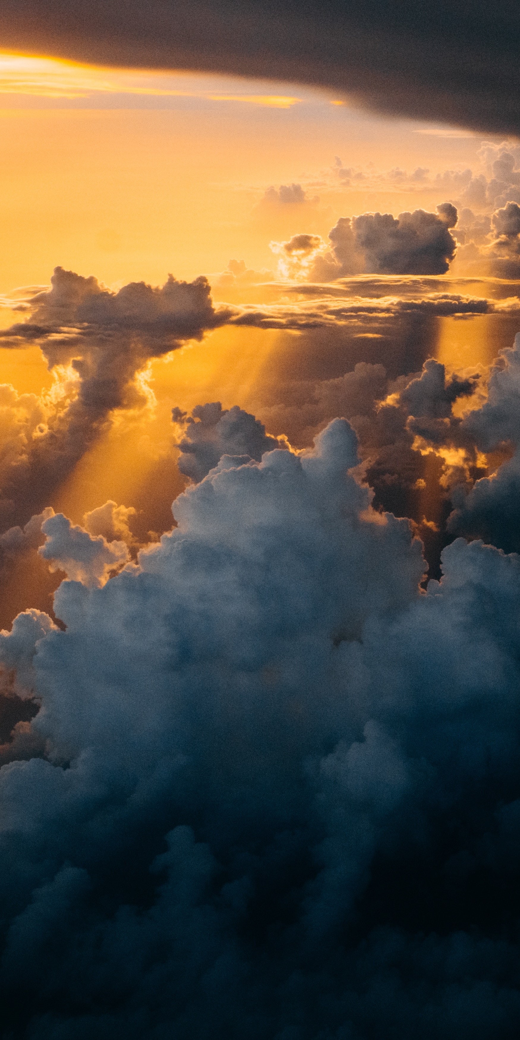 scenics - nature, beauty in nature, outdoors, idyllic, nature, environment, orange color, awe, aerial view, sky, cloudscape, iPad, iPhone, tranquility, Phone HD Wallpaper