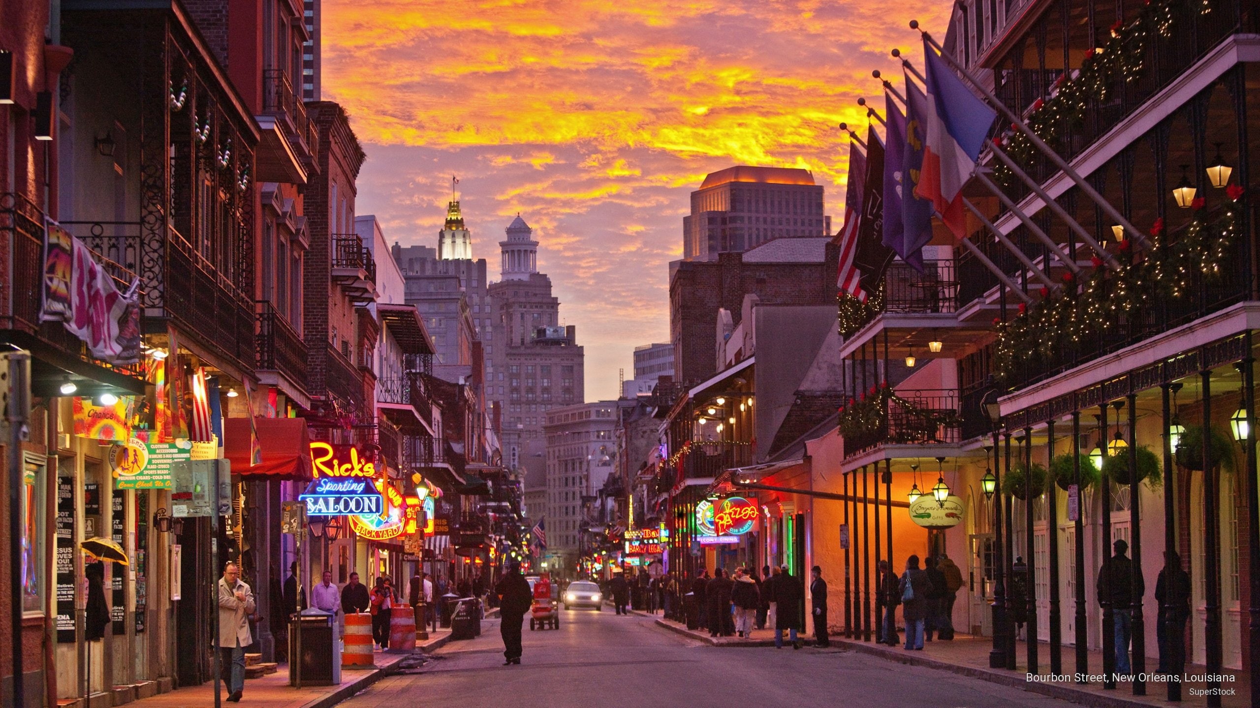 new, street, North America, bourbon, 2K, orleans, louisiana, HD Wallpaper