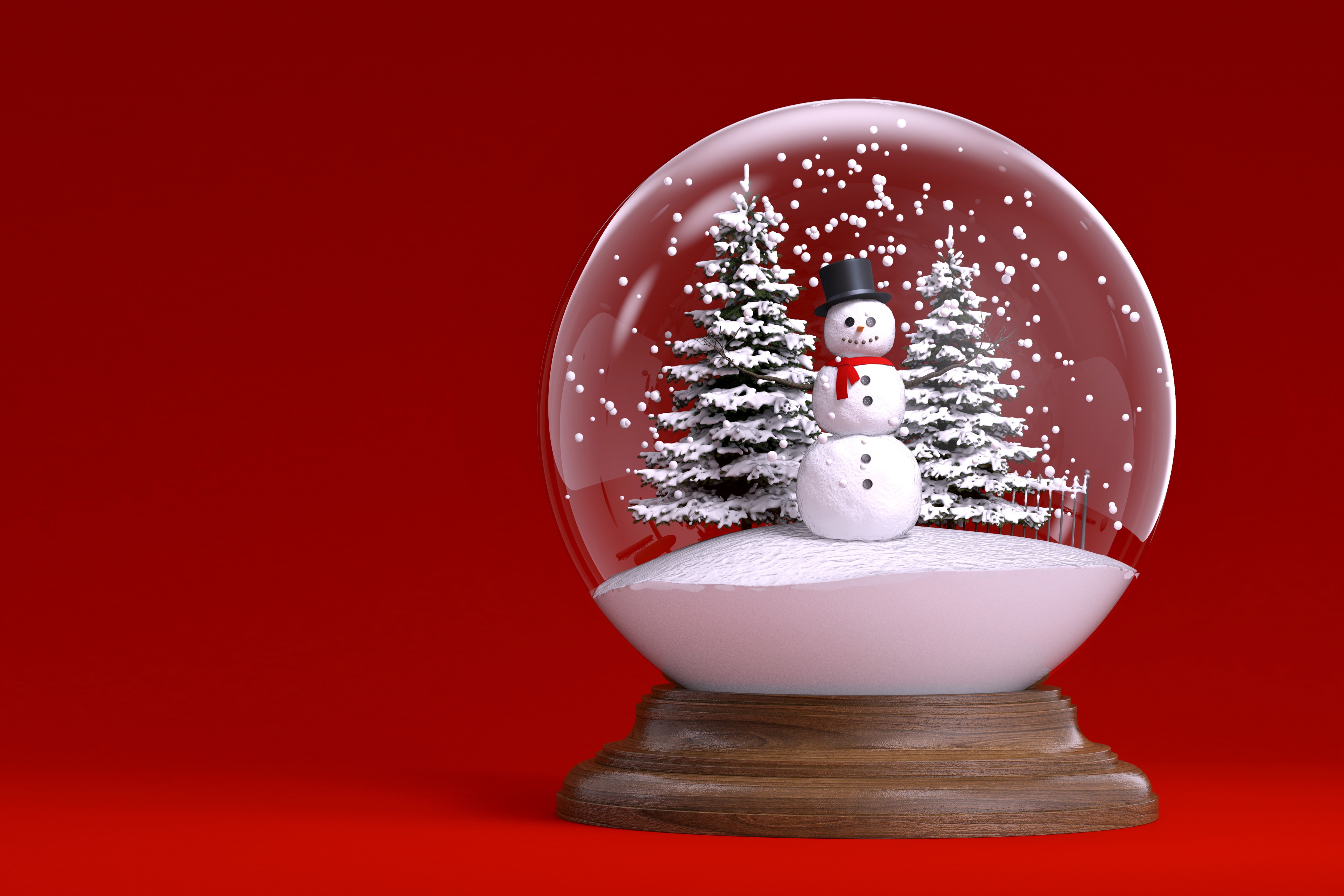 Cristmas, nature, Christmas, red, New Year, decoration, snowman, art and craft, religion, ball, human representation, female likeness, holiday, tree, snow, HD Wallpaper