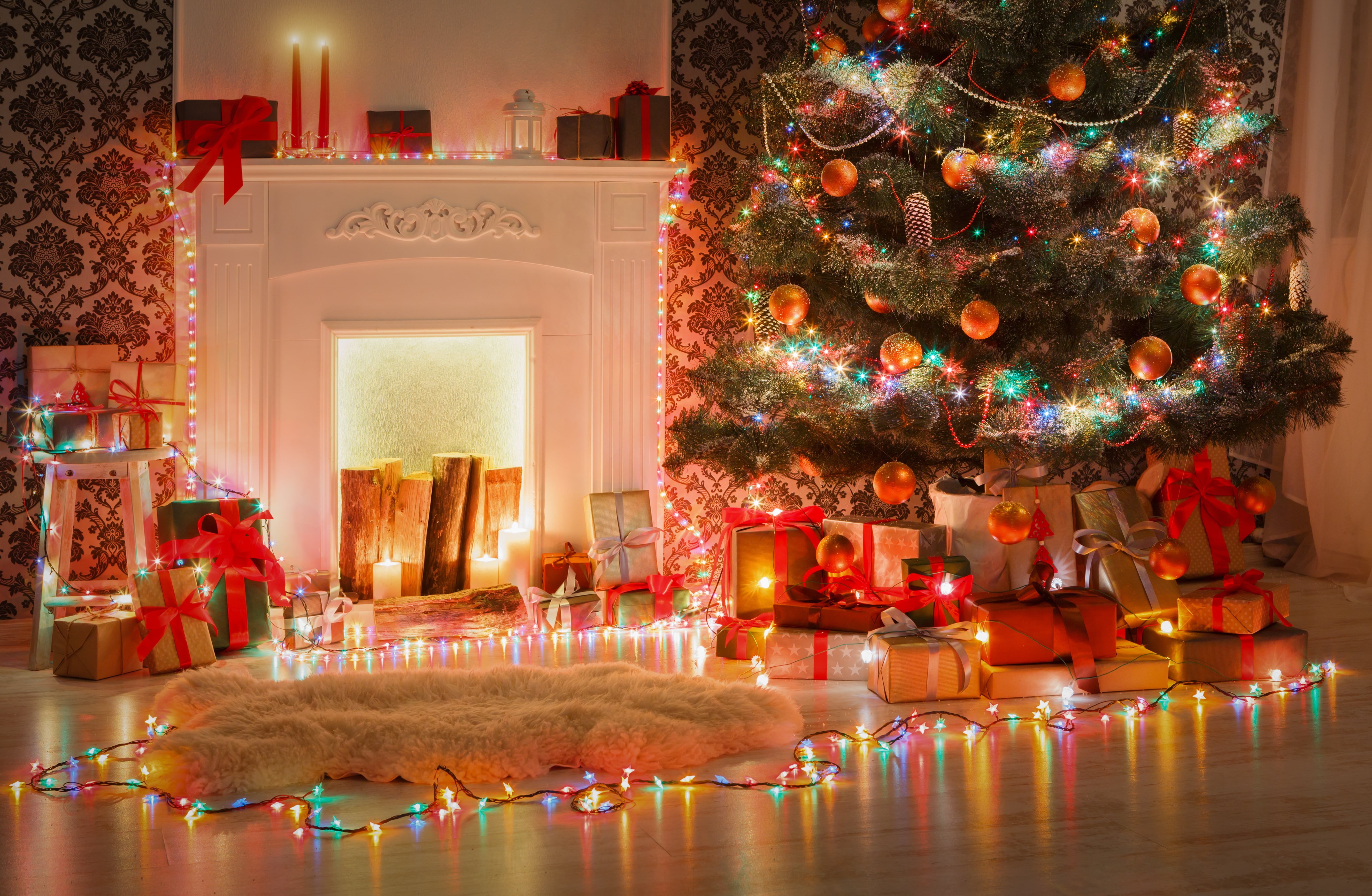 christmas Ornament, indoors, lighting Equipment, no People, celebration, season, Xmas, christmas Lights, toys, decor, gold Colored, nature, gift, decoration, HD Wallpaper