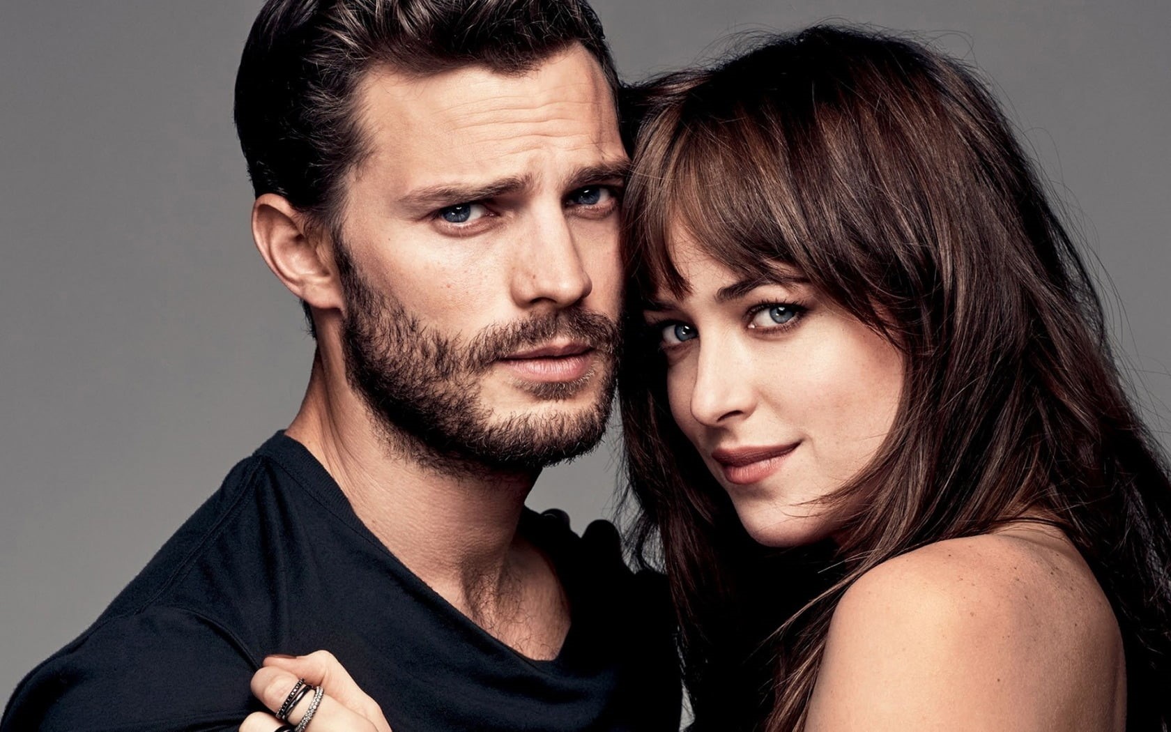 two people, movie, indoors, togetherness, men, love, young men, looking at camera, studio shot, Fifty Shades of Grey (2015), facial hair, man, Jamie Dornan, HD Wallpaper