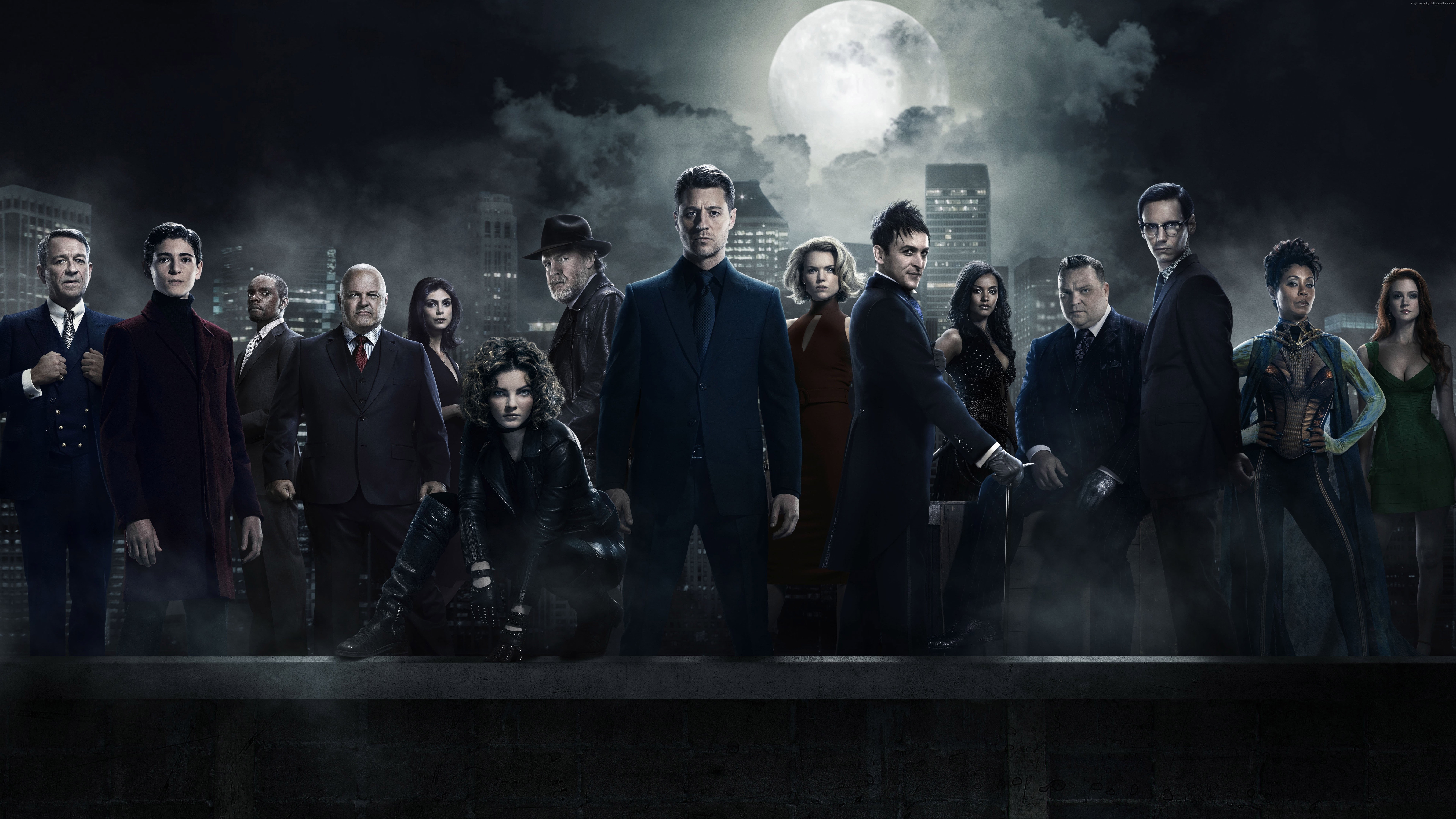 crime, Gotham, 8K, Gotham 3 season, TV Series, HD Wallpaper
