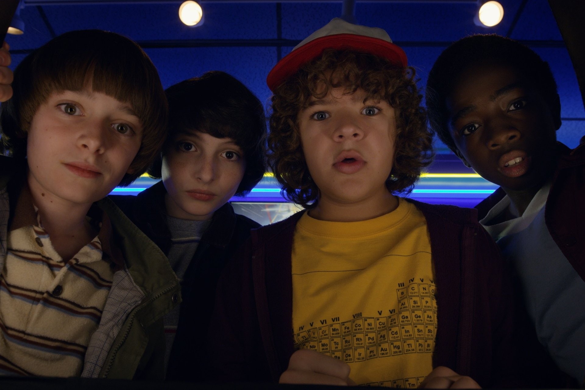Dustin Henderson, Mike Wheeler, Finn Wolfhard, Lucas Sinclair, TV Show, Gaten Matarazzo, Stranger Things, 1080P, Caleb McLaughlin, HD Wallpaper