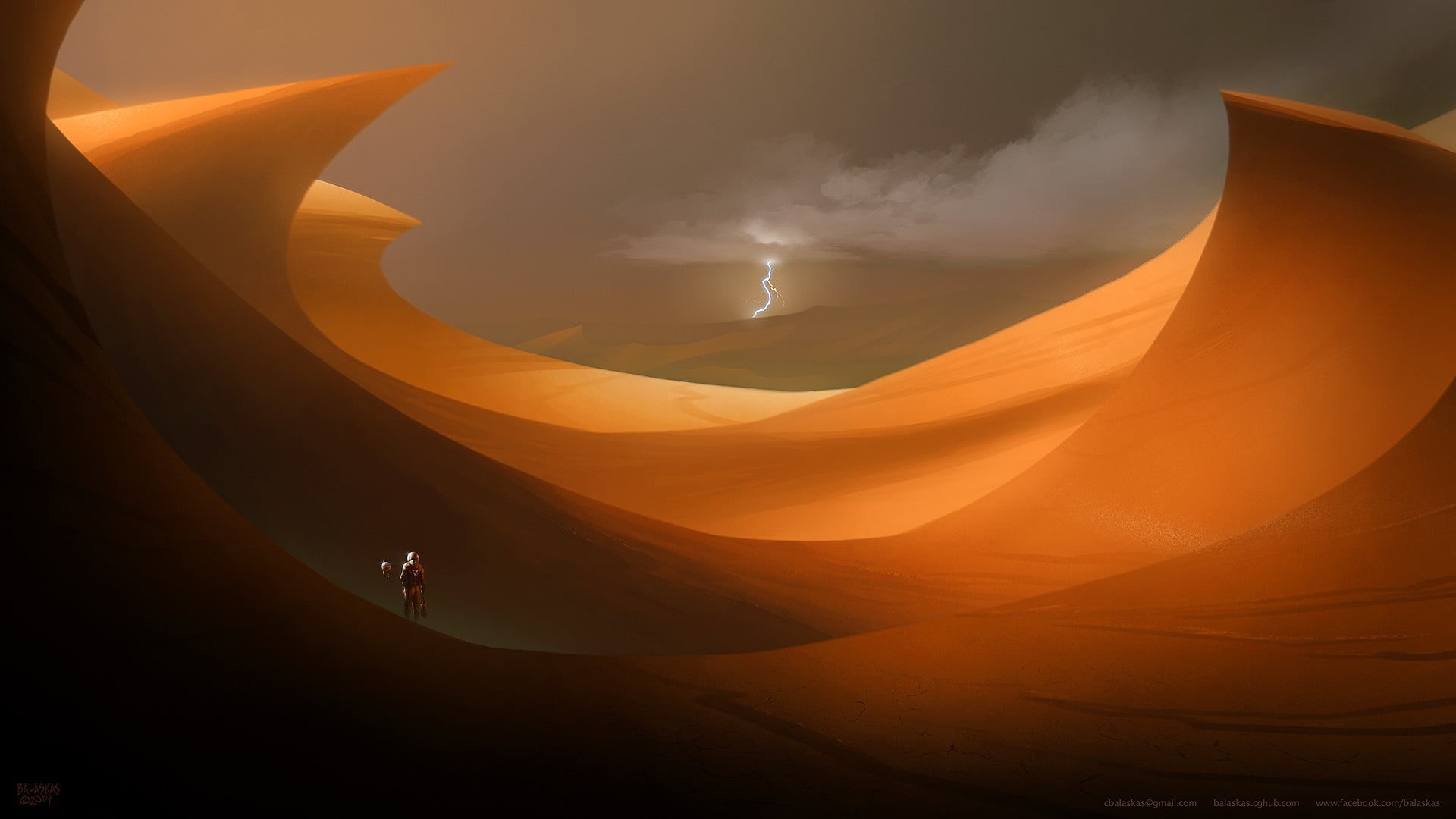 sand dune, dessert, travel destinations, land, brown, sand, sky, landscape, science fiction, lightning, non-urban scene, environment, dune, scenics - nature, HD Wallpaper