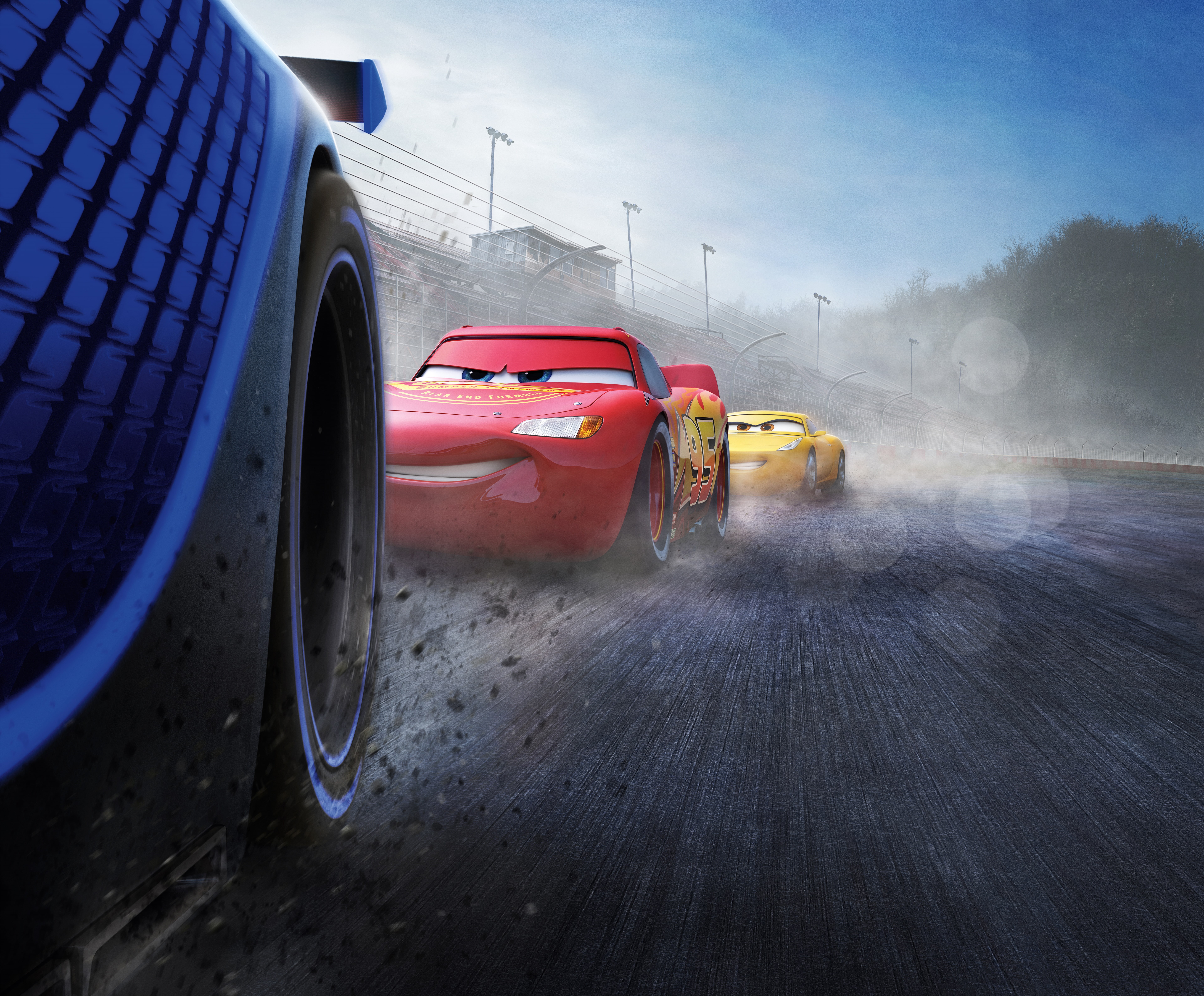 5K, Cars 3, 8K, Animation, Cruz Ramirez, Lightning McQueen, Pixar, Jackson Storm, HD Wallpaper