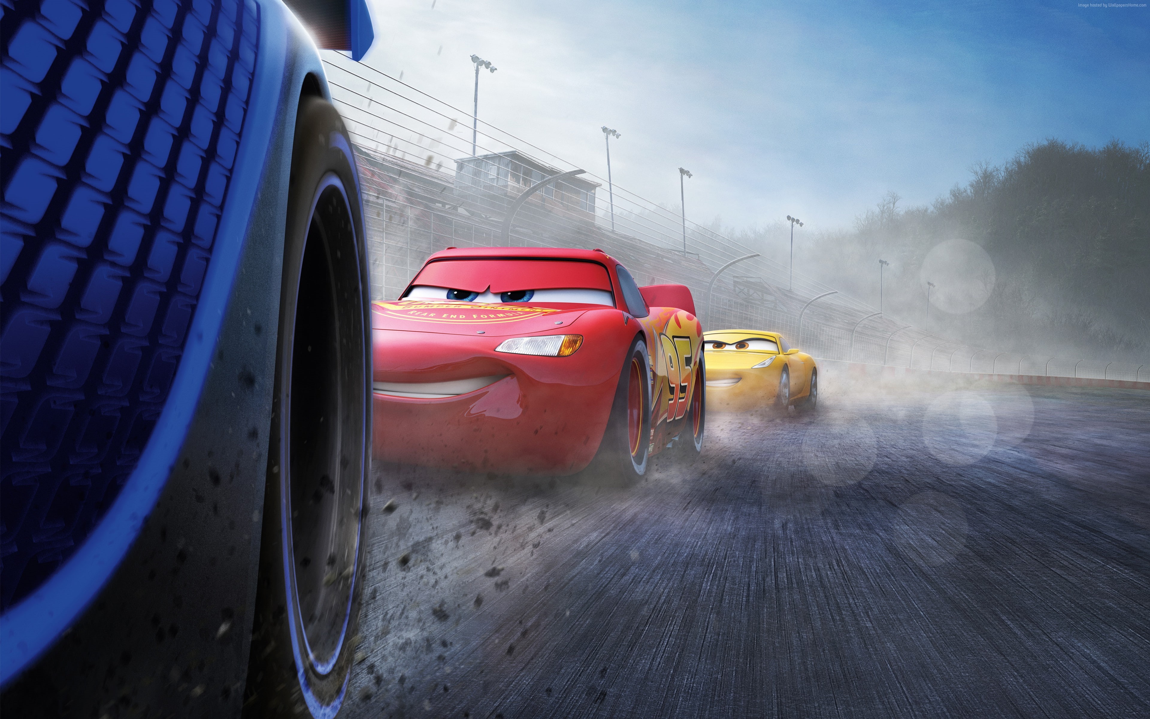 4K, poster, Lightning McQueen, 4k, Cars 3, HD Wallpaper