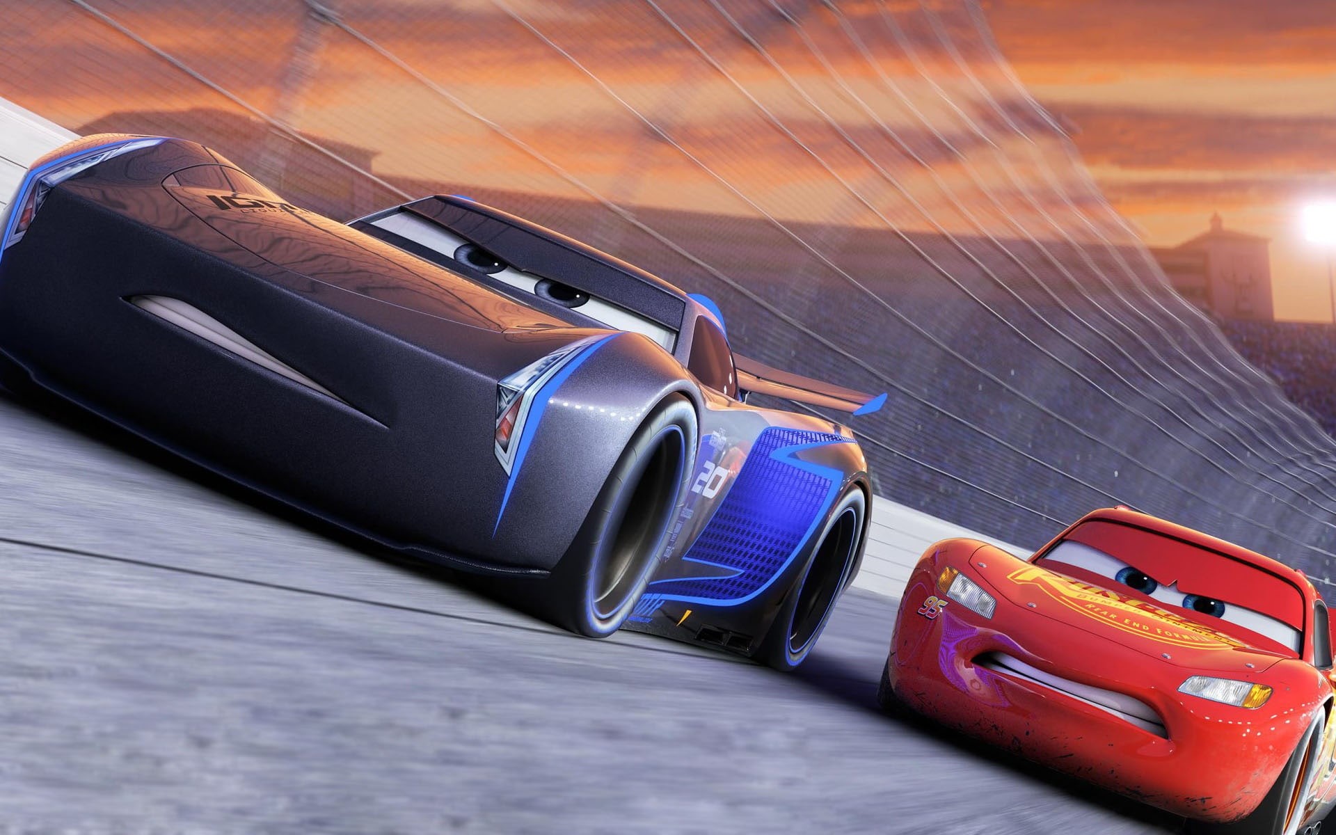 Jackson Storm, Cars 3, Lightning McQueen, 1080P, HD Wallpaper