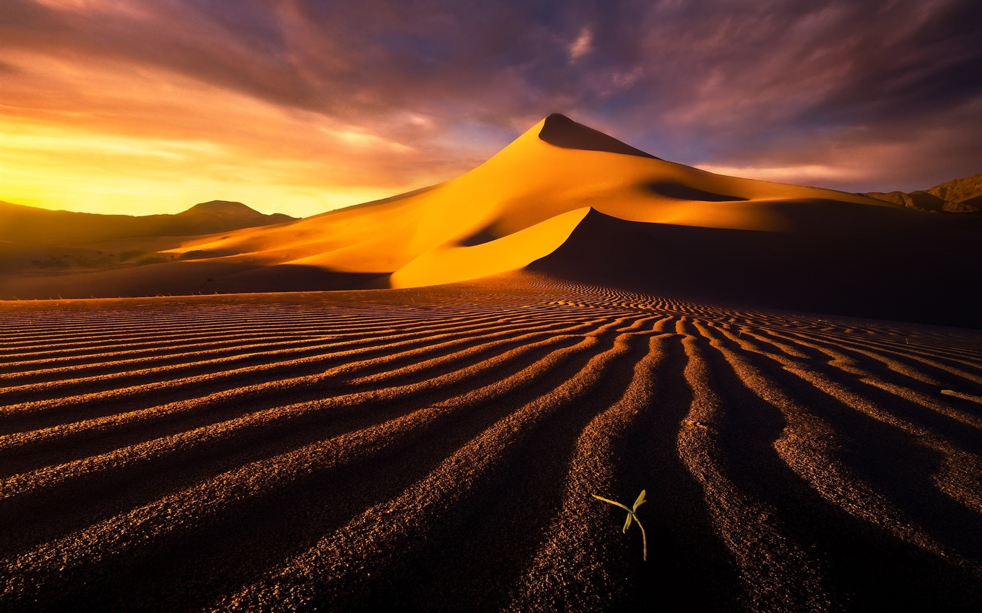 Hot, 1080P, Sand, Desert, Clouds, Sky, Dunes, HD Wallpaper