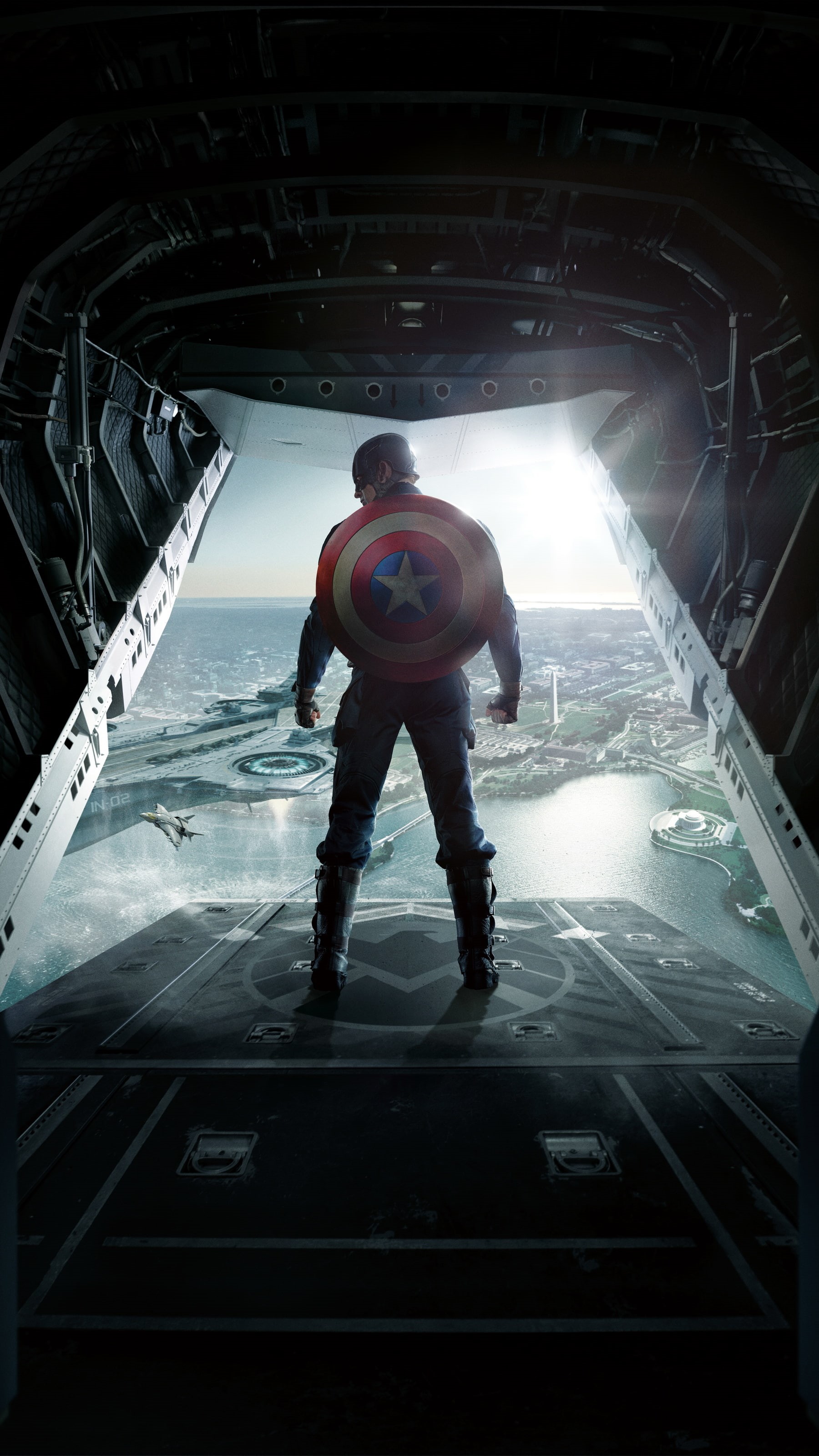 Captain America: The Winter Soldier, portrait display, 2K, Captain America, Phone HD Wallpaper