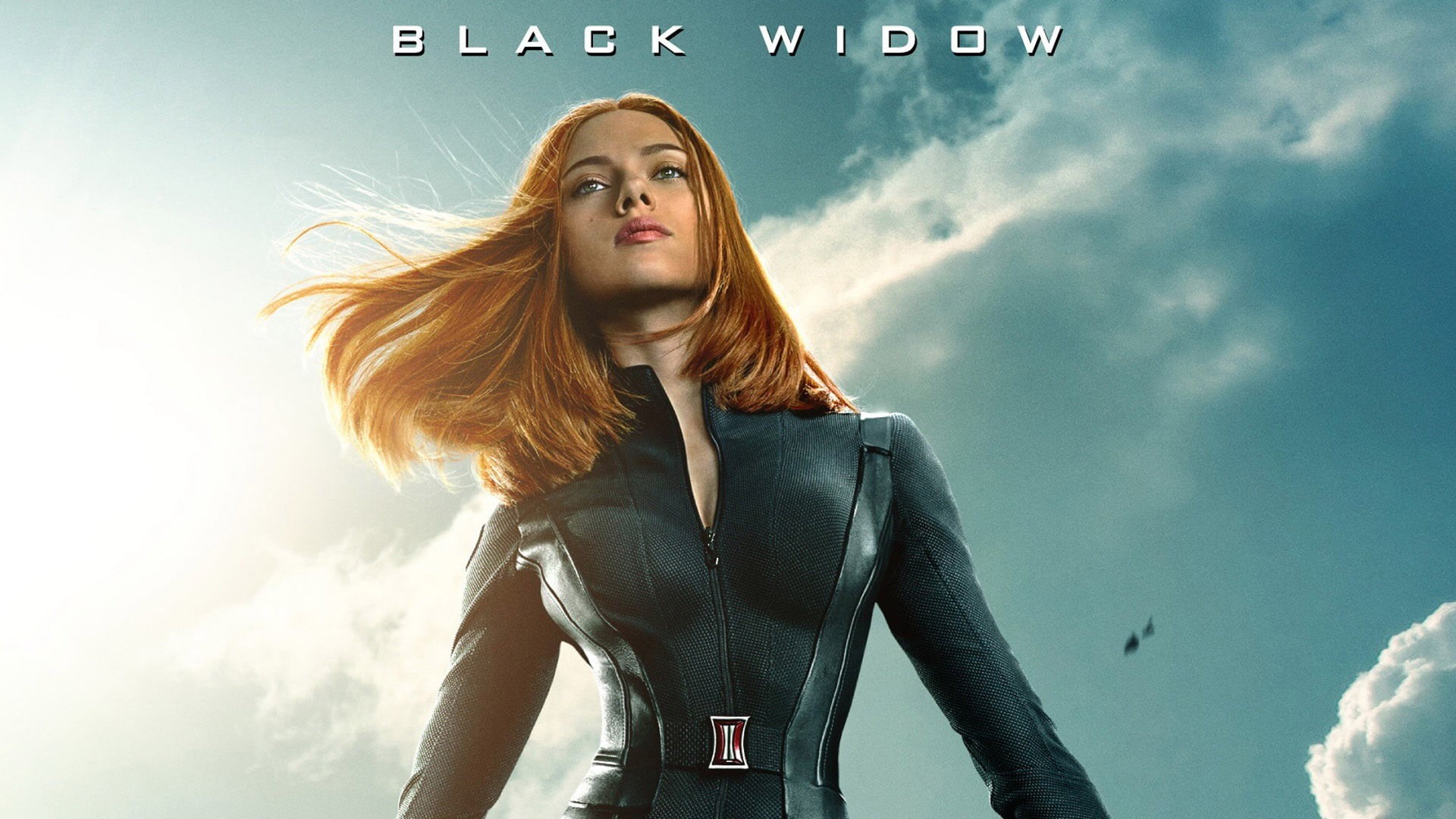 avengers, Black Widow, contemplation, females, women, long hair, adult, sky, one Person, Scarlett Johansson, cloud - sky, digital composite, blond hair, HD Wallpaper