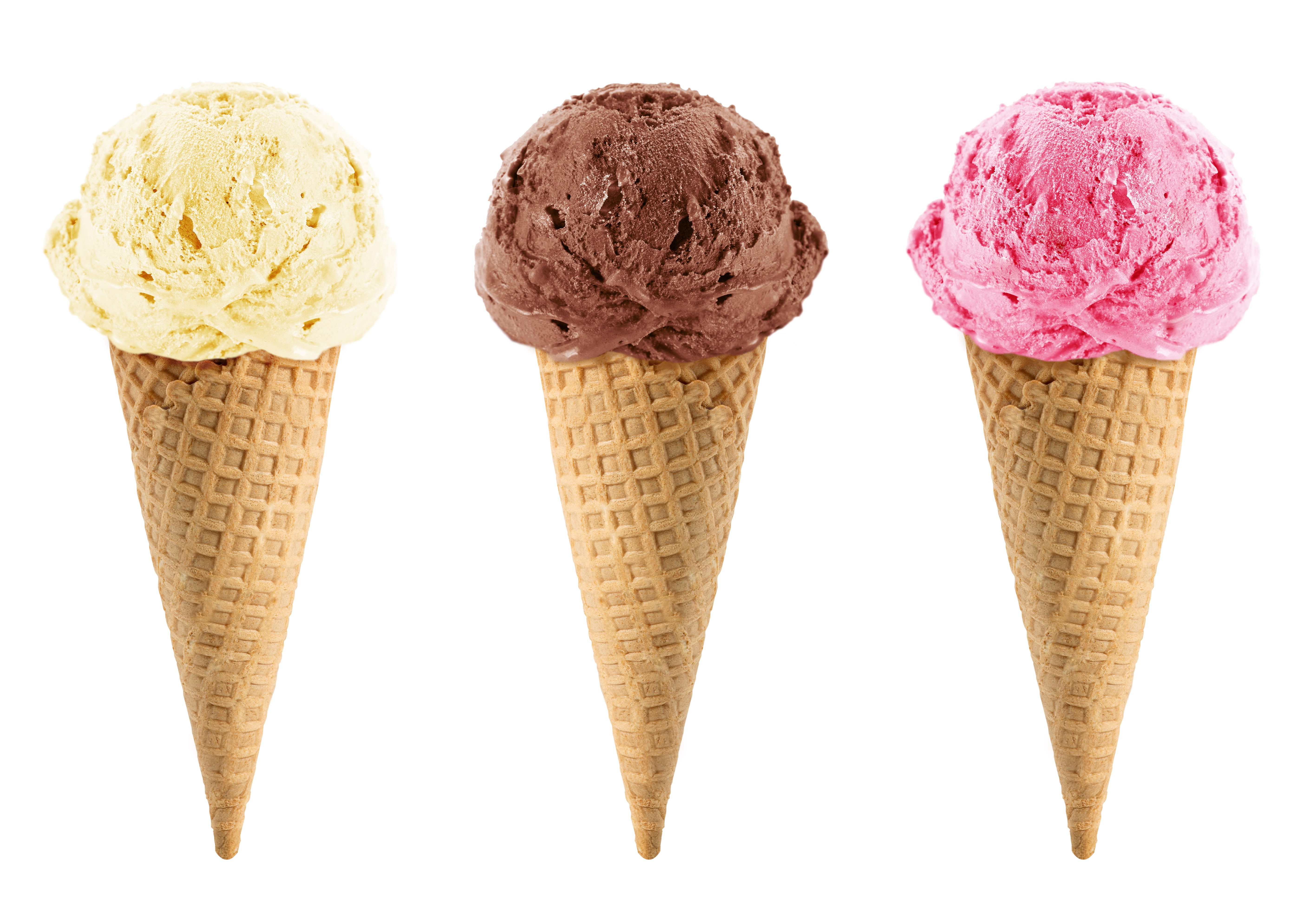 cold temperature, frozen, snack, indulgence, choice, frozen food, food, cone, ice cream, ice cream cone, indoors, cut out, dairy product, strawberry ice cream, HD Wallpaper