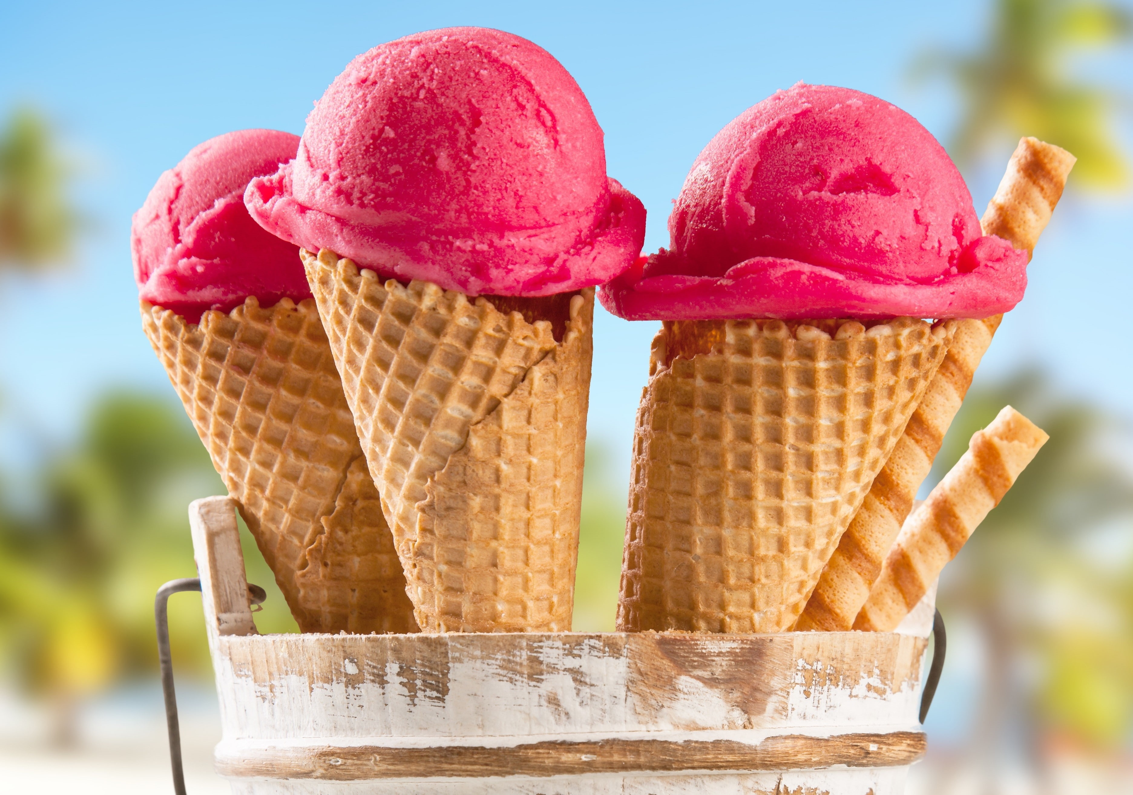 sweets, food, summer, 2K, ice cream, dessert, HD Wallpaper